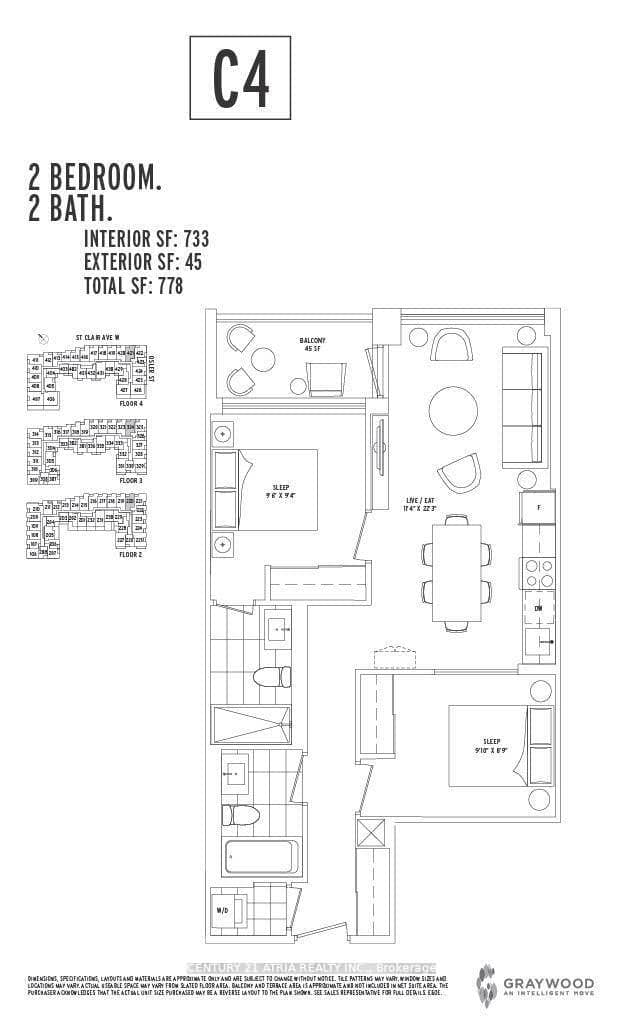 1787 st.clair Avenue W, Unit 421