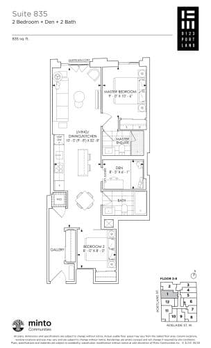 Suite 835 floor plan