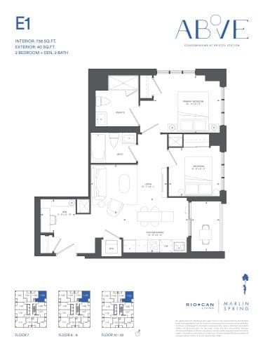 E1 (Tower) floor plan