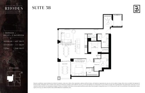 Suite 3B floor plan