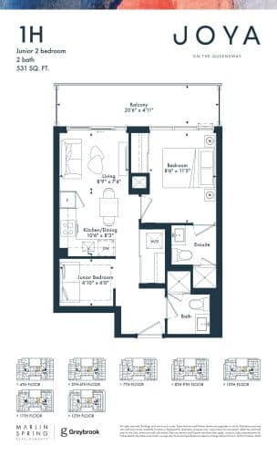 1H floor plan