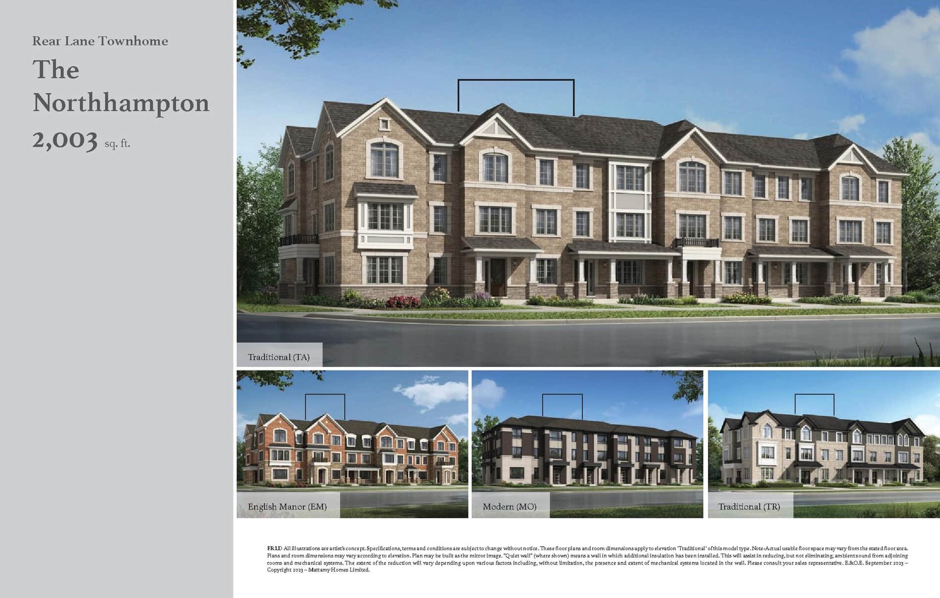 The Northhampton Floor Plan at Ellis Lane - 2003 sq.ft 2