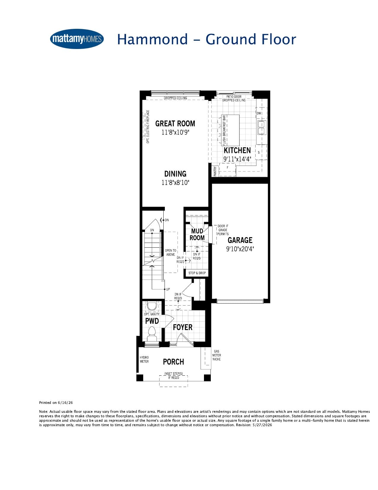 Hammond Floor Plan at Ashburn Hills Homes - 1690 sq.ft 2
