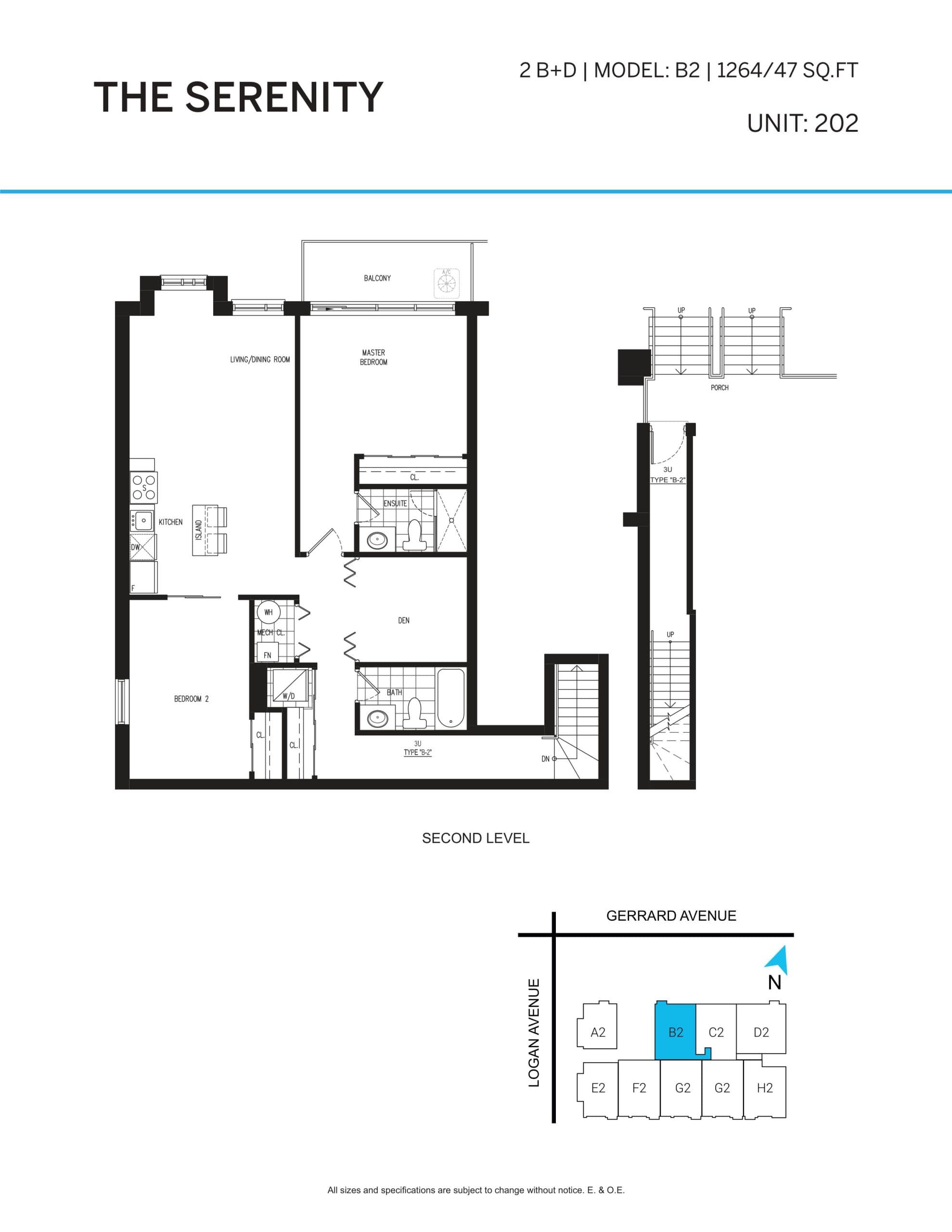 The Serenity Floor Plan at Elevate at Logan Towns - 1264 sq.ft