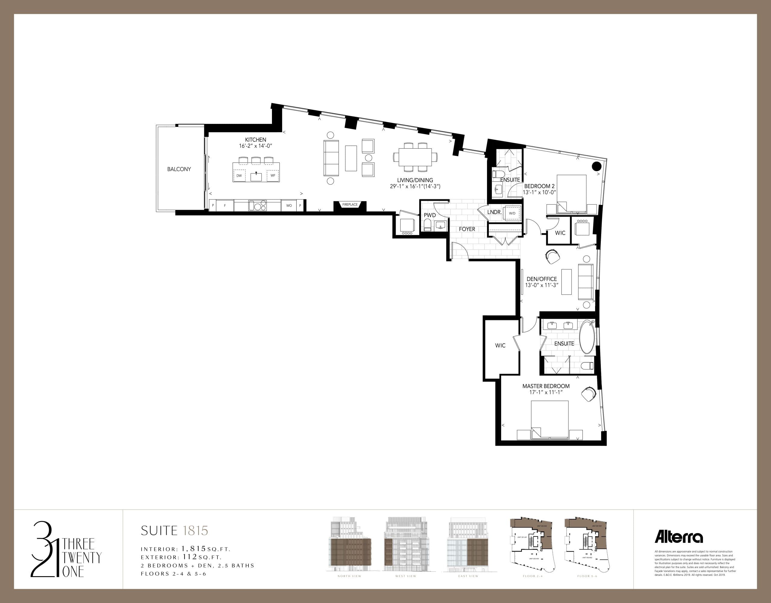 1815 Floor Plan at 321 Davenport Condos - 1815 sq.ft
