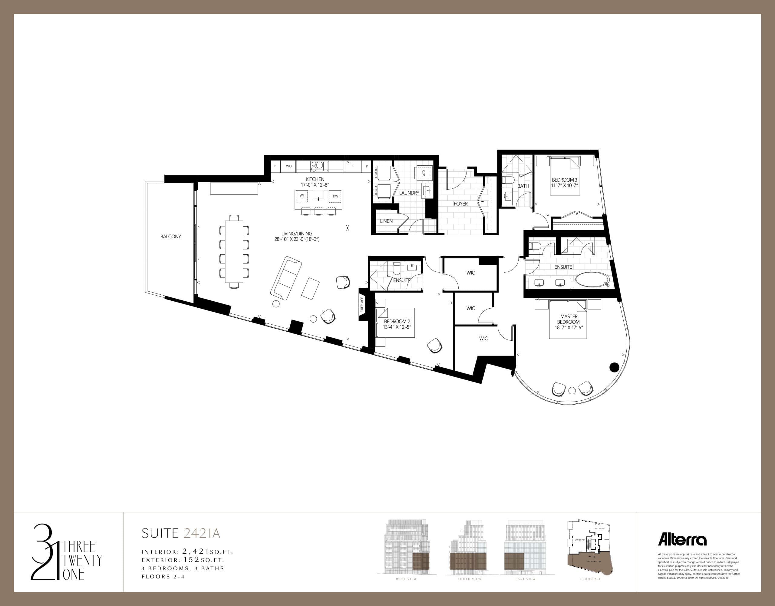 2421A Floor Plan at 321 Davenport Condos - 2421 sq.ft