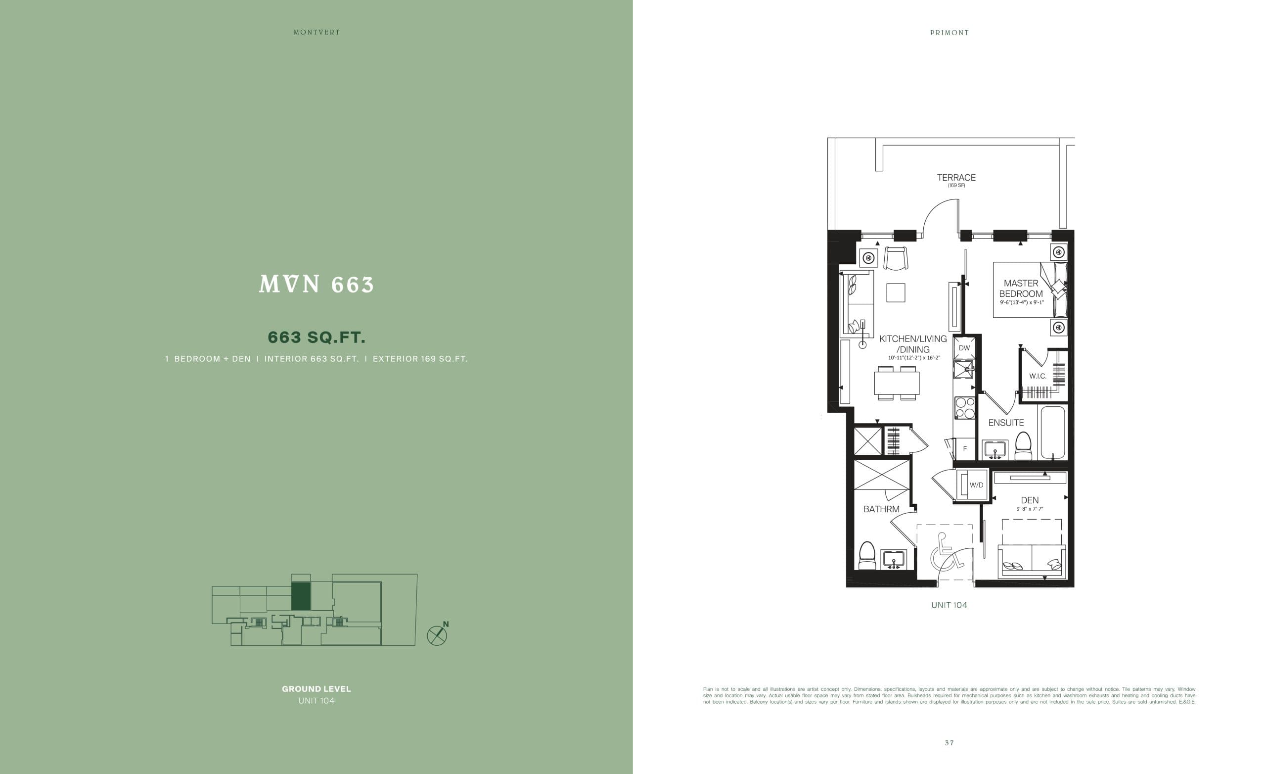 MVN 663 Floor Plan at MontVert Condos - 663 sq.ft