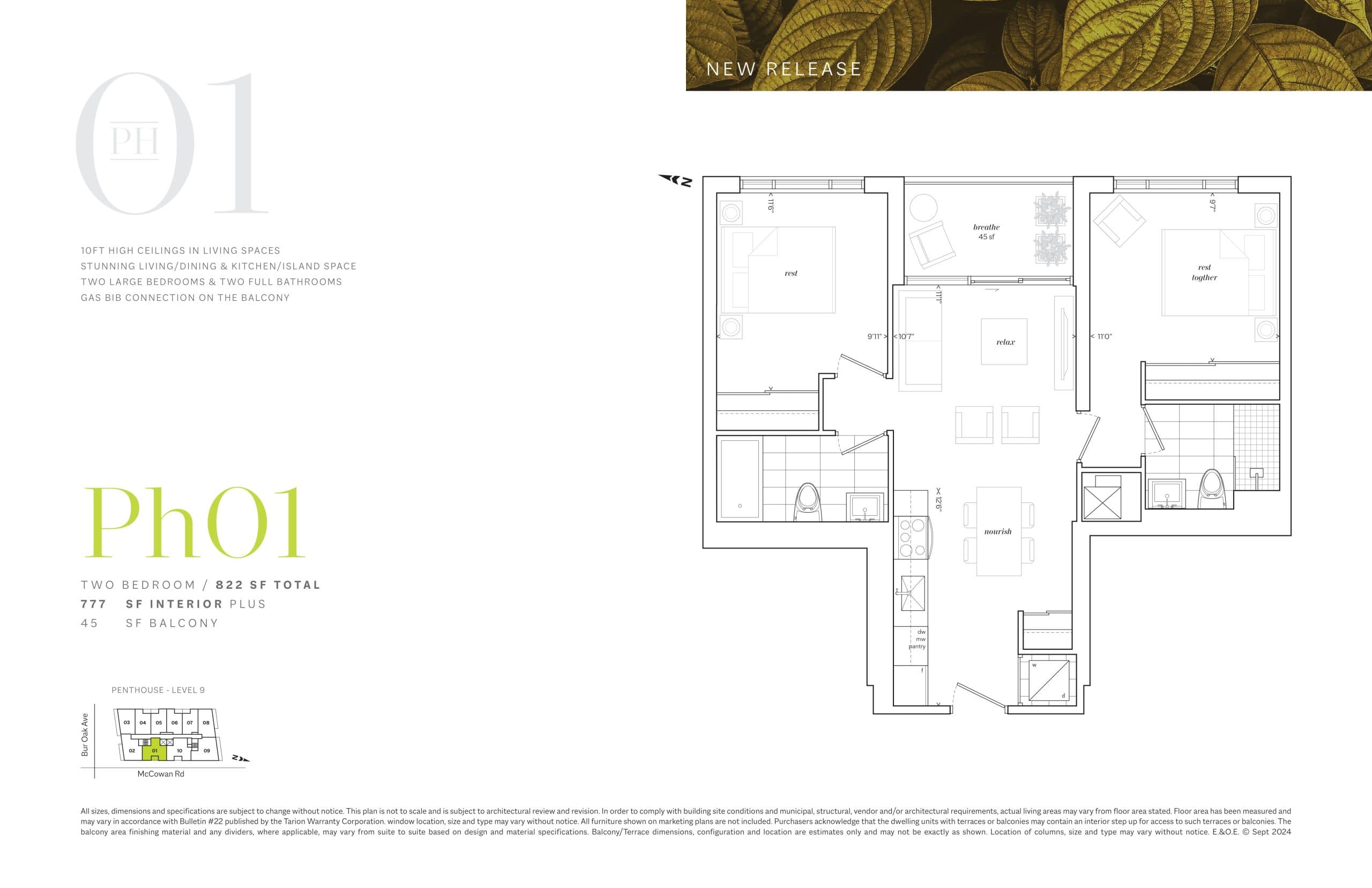 Ph01 Floor Plan at EverHome Markham Condos - 777 sq.ft