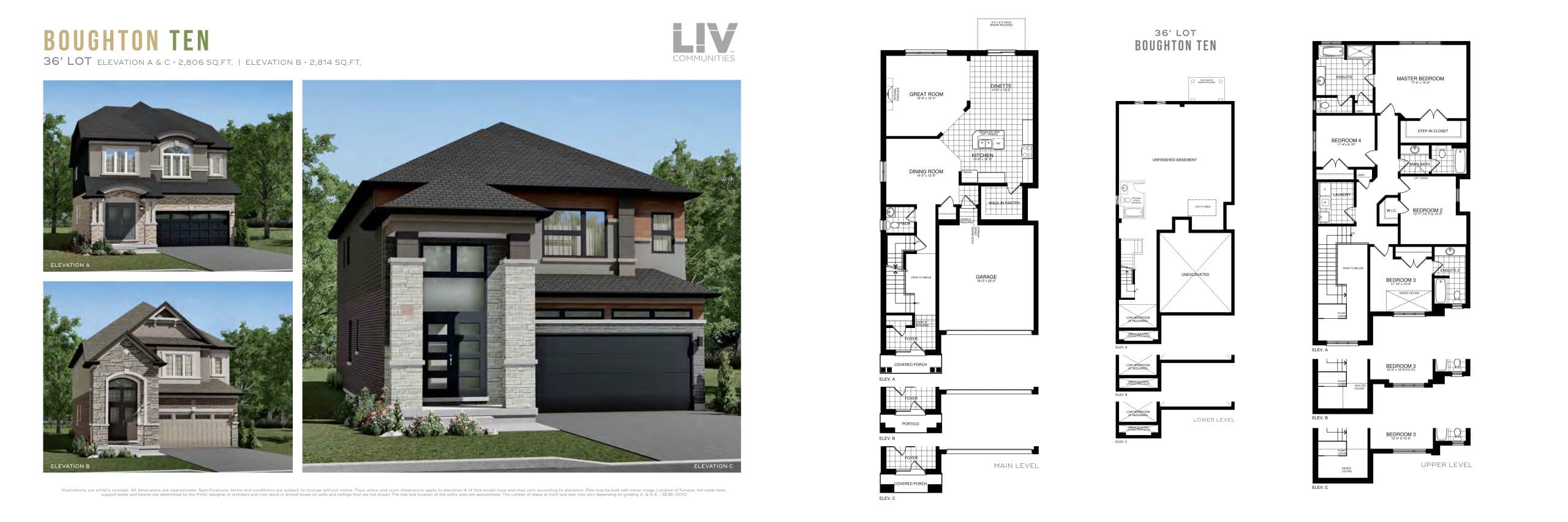 Boughton Ten Floor Plan at Scenic Ridge East Homes - 2806 sq.ft