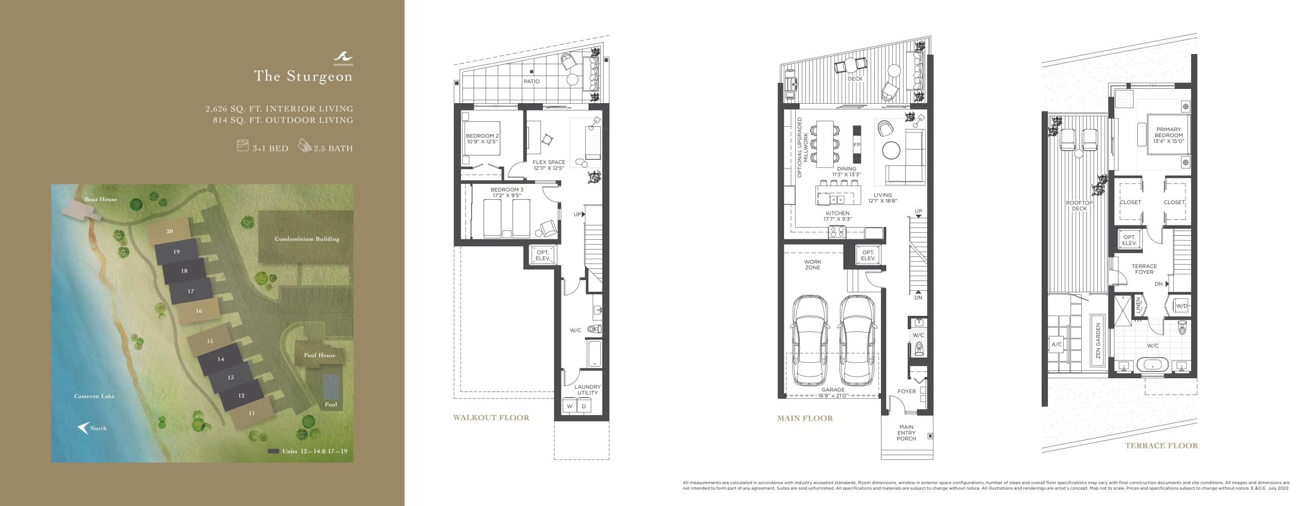 The Sturgeon Floor Plan at Fenelon Lakes Club Condos - 2626 sq.ft