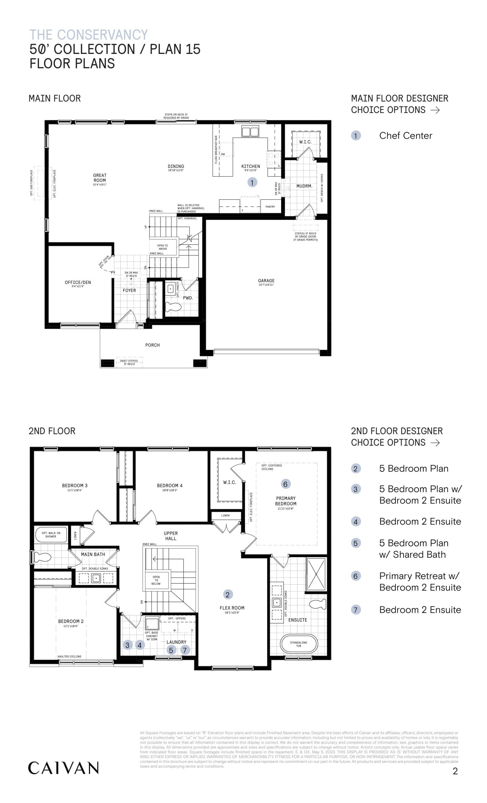 50' Collection / Plan 15 Floor Plan at The Conservancy Single Family Homes - 3115 sq.ft