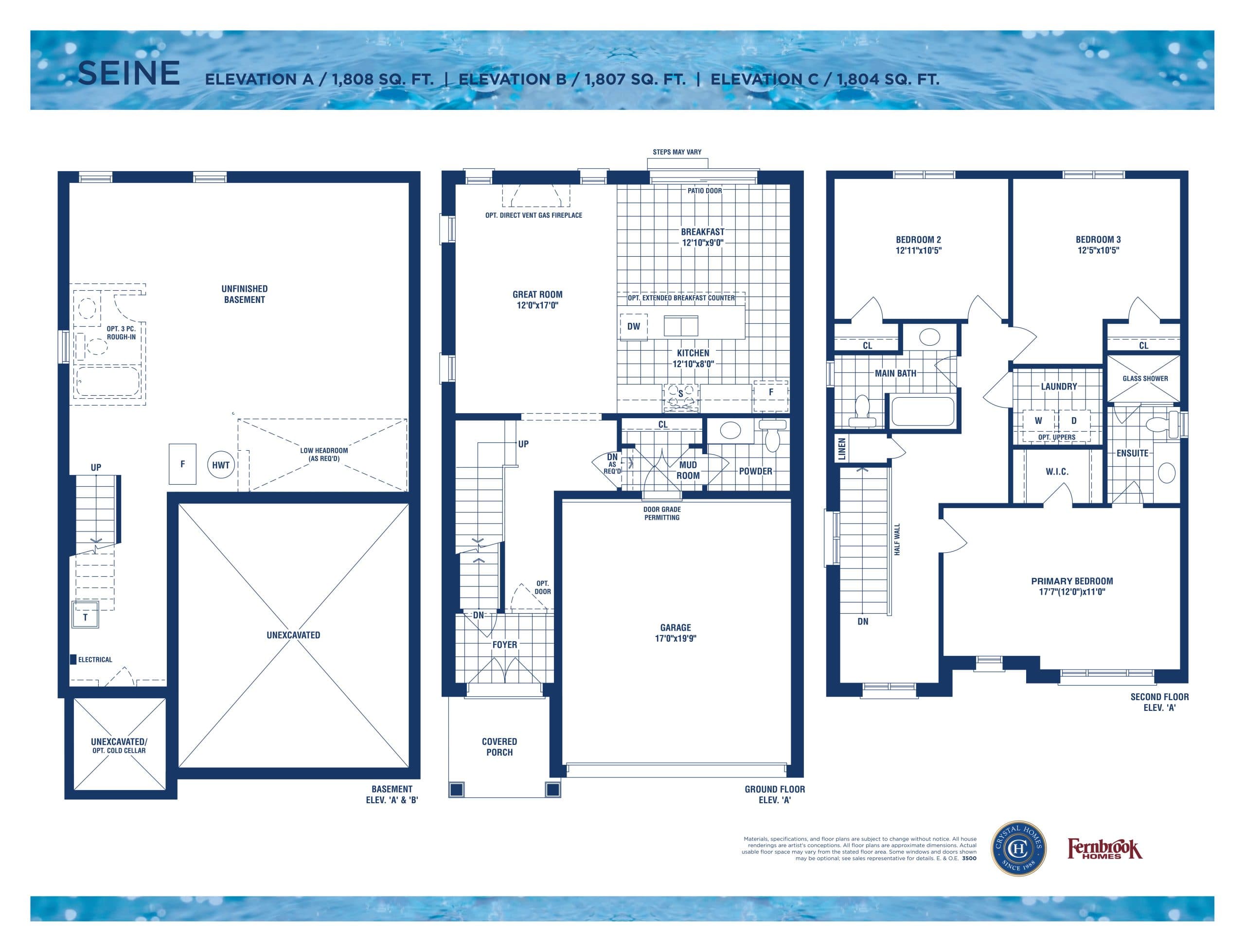 Seine Floor Plan at Paris Riverside Phase 2 - 1808 sq.ft