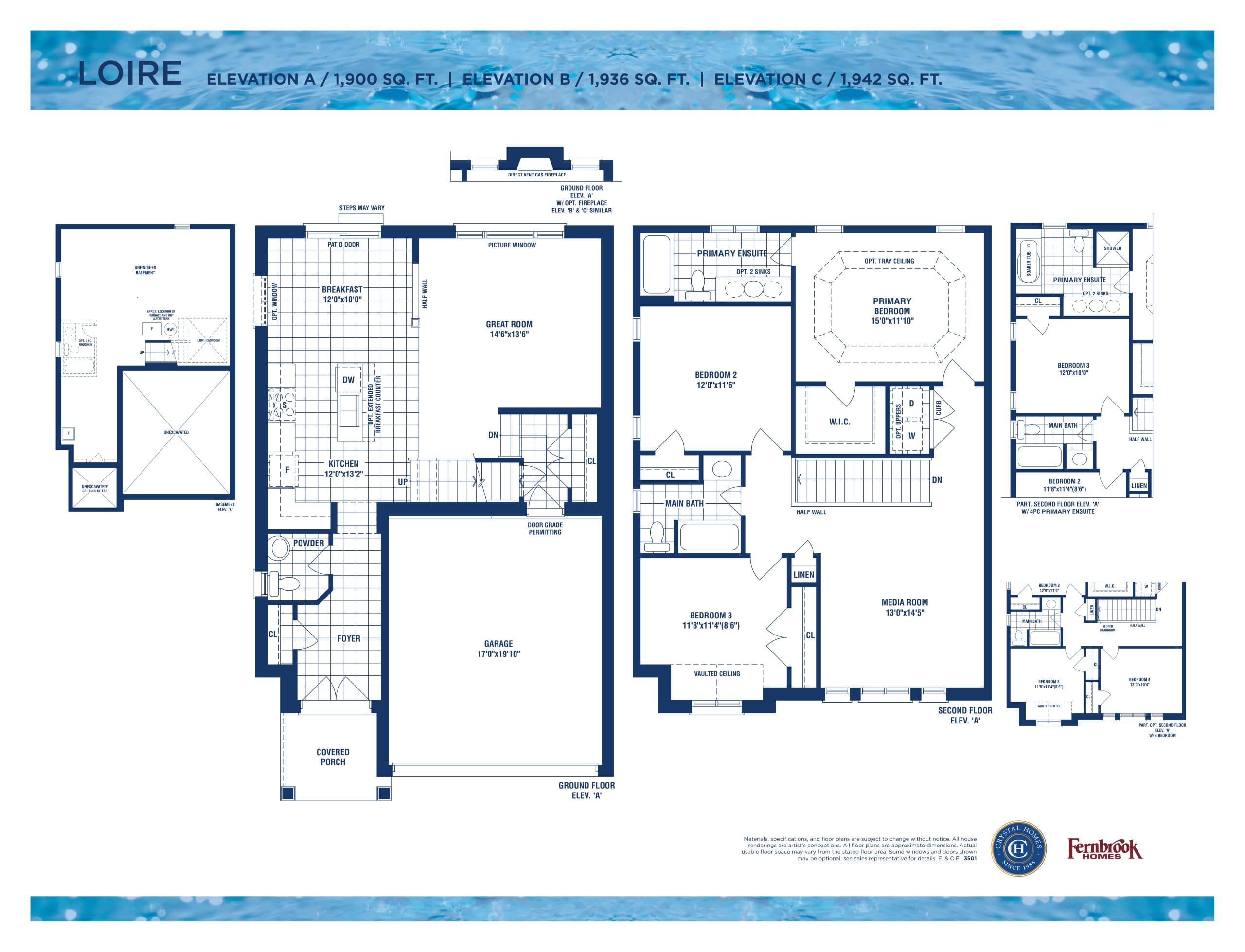Loire Floor Plan at Paris Riverside Phase 2 - 1942 sq.ft
