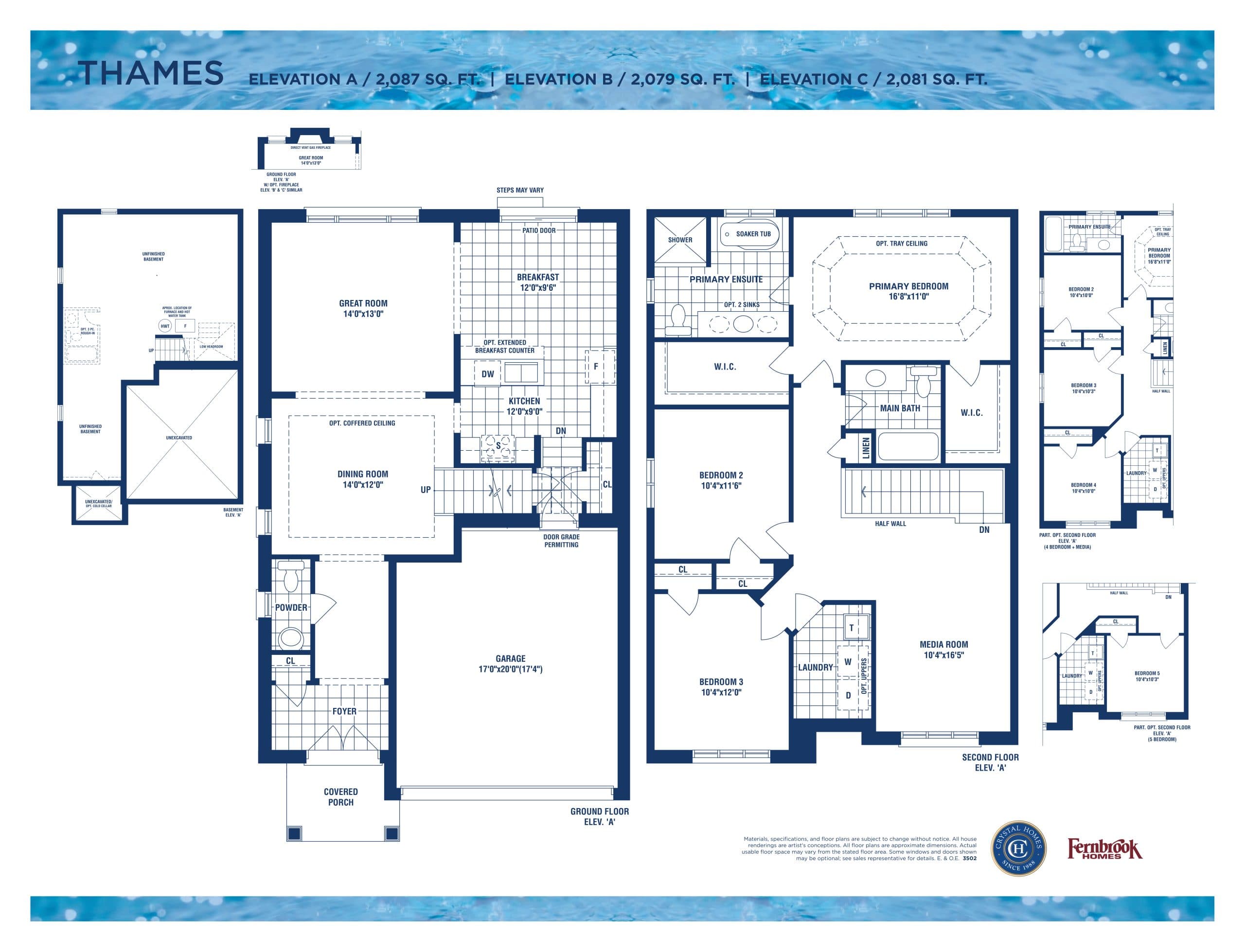 Thames Floor Plan at Paris Riverside Phase 2 - 2087 sq.ft