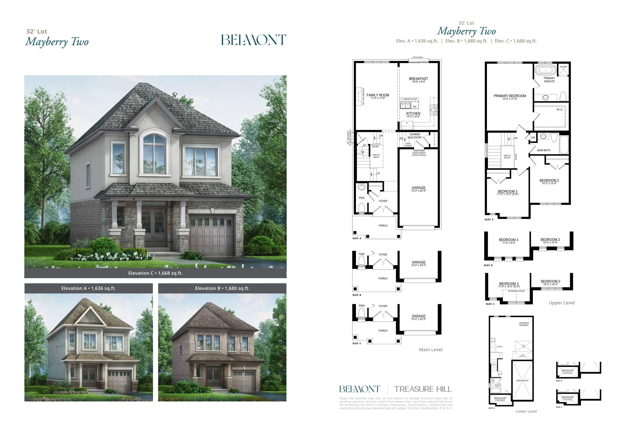 Mayberry Two Floor Plan at Belmont The Harmony Series - 1680 sq.ft