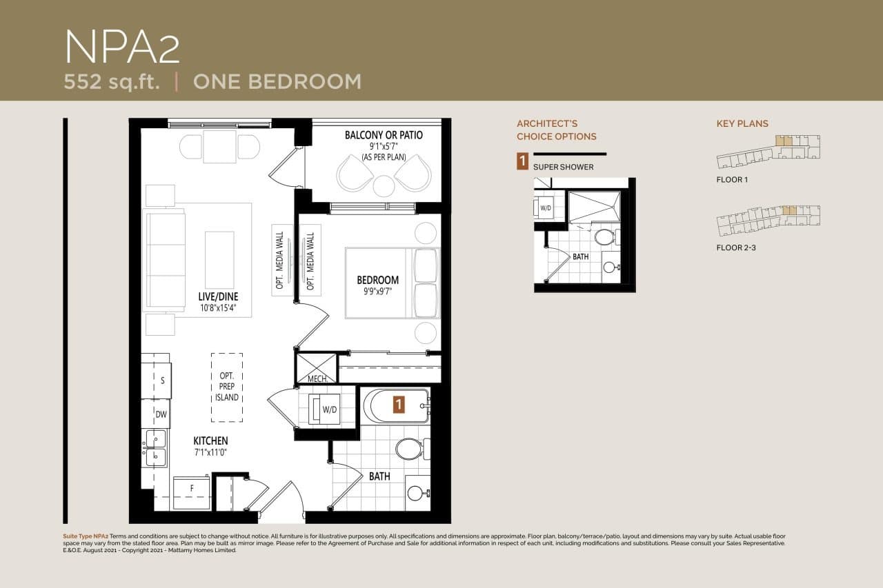 NPA2 Floor Plan at Views on the Preserve Condos - 574 sq.ft