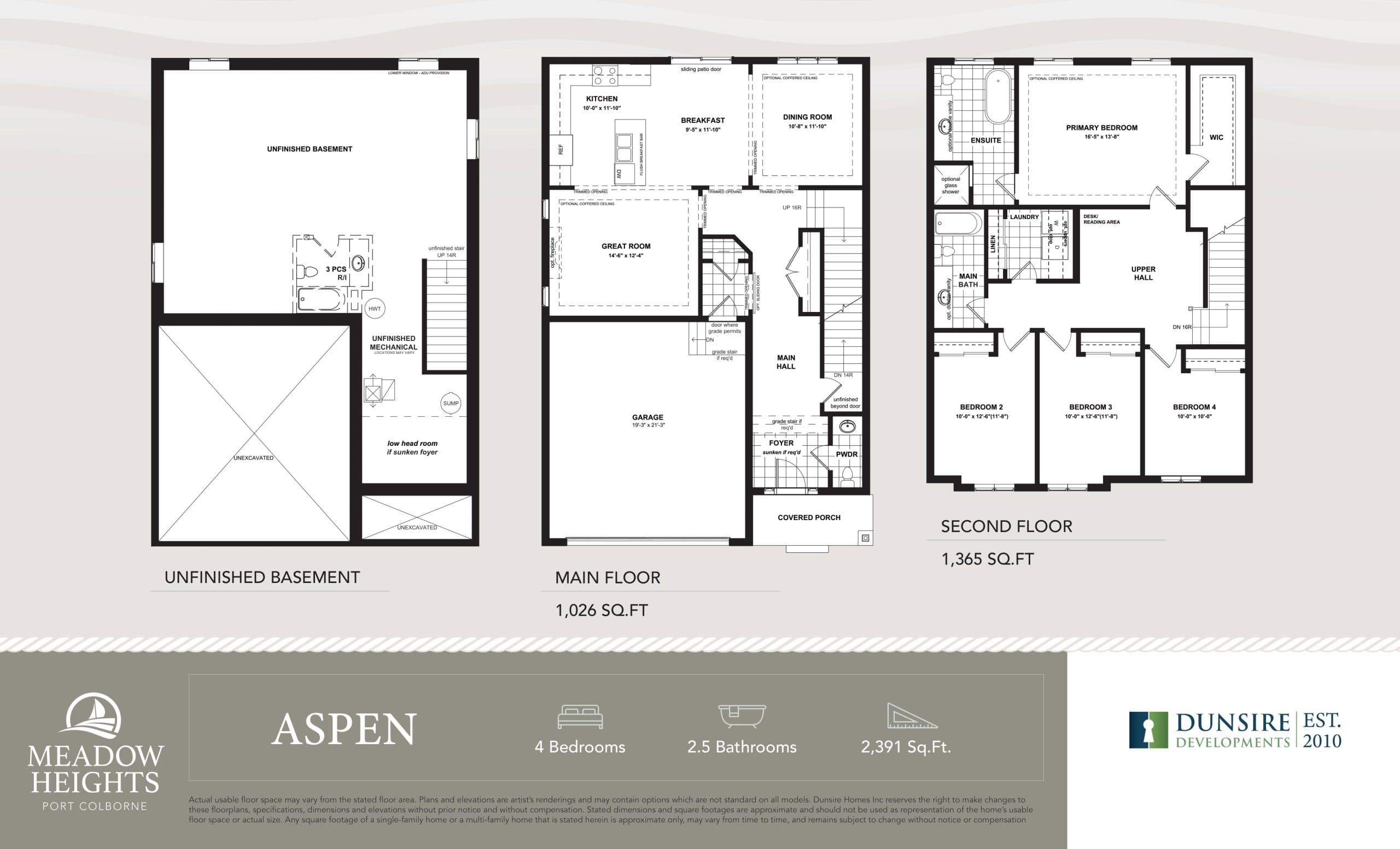 Aspen - A Floor Plan at Meadow Heights - 2391 sq.ft