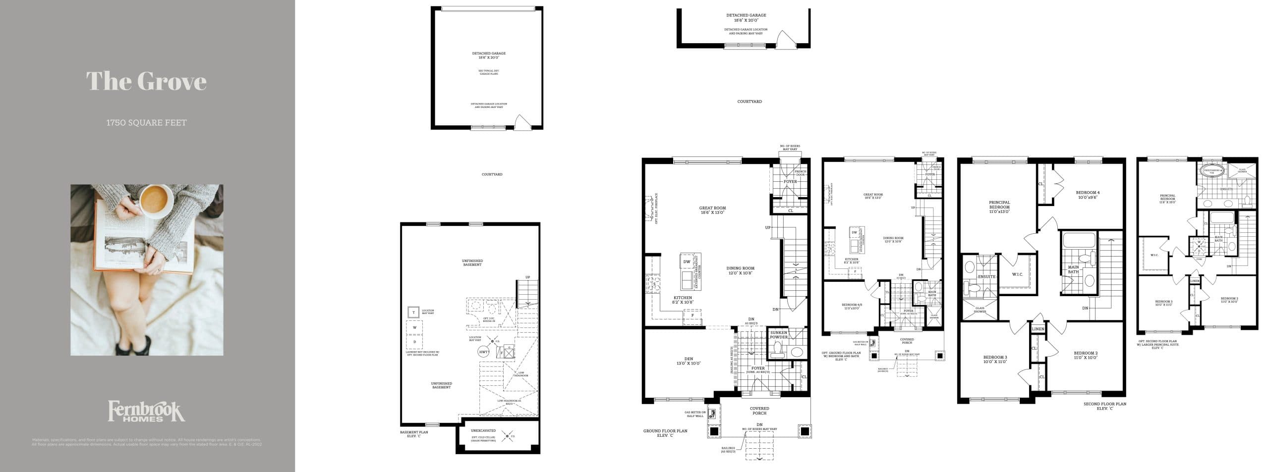 The Grove Floor Plan at Hygge Towns Phase 2 - 1750 sq.ft