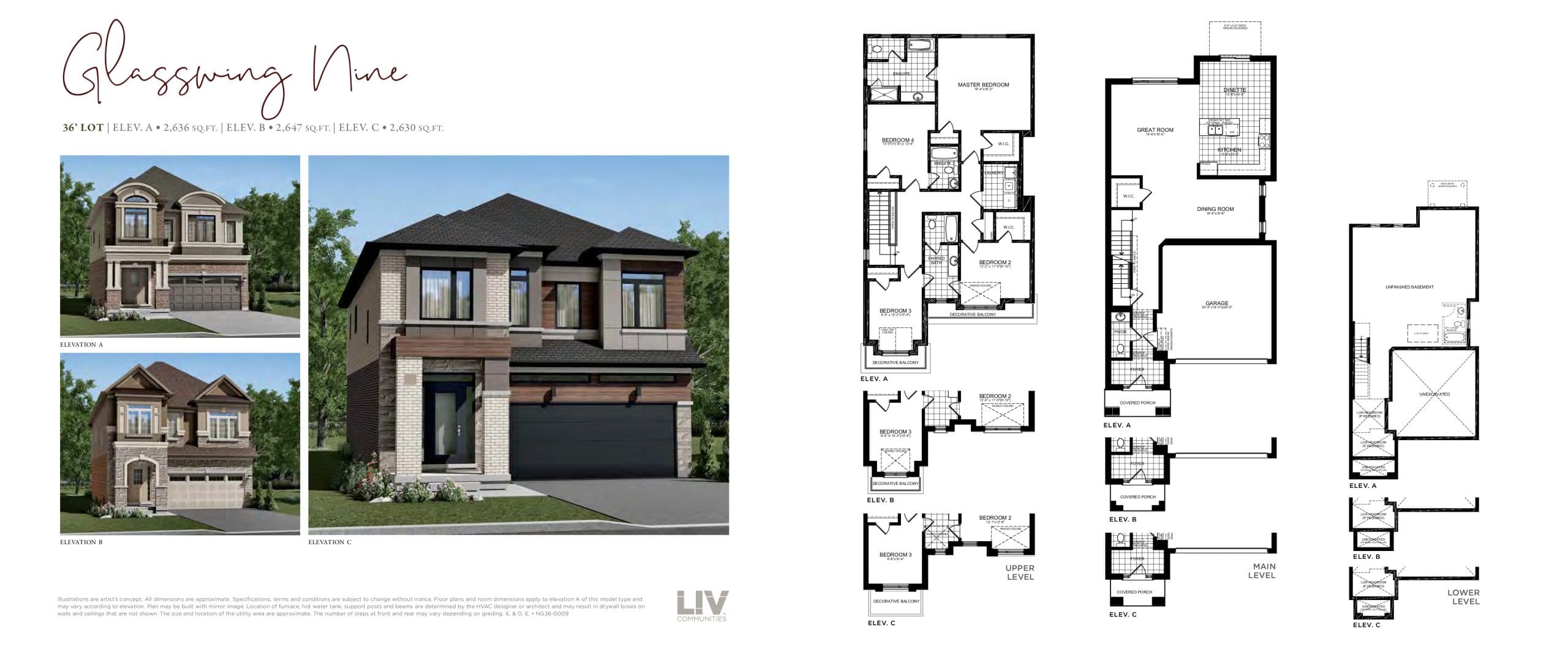 Glasswing Nine Floor Plan at Nature’s Grand Phase 3 - 2636 sq.ft