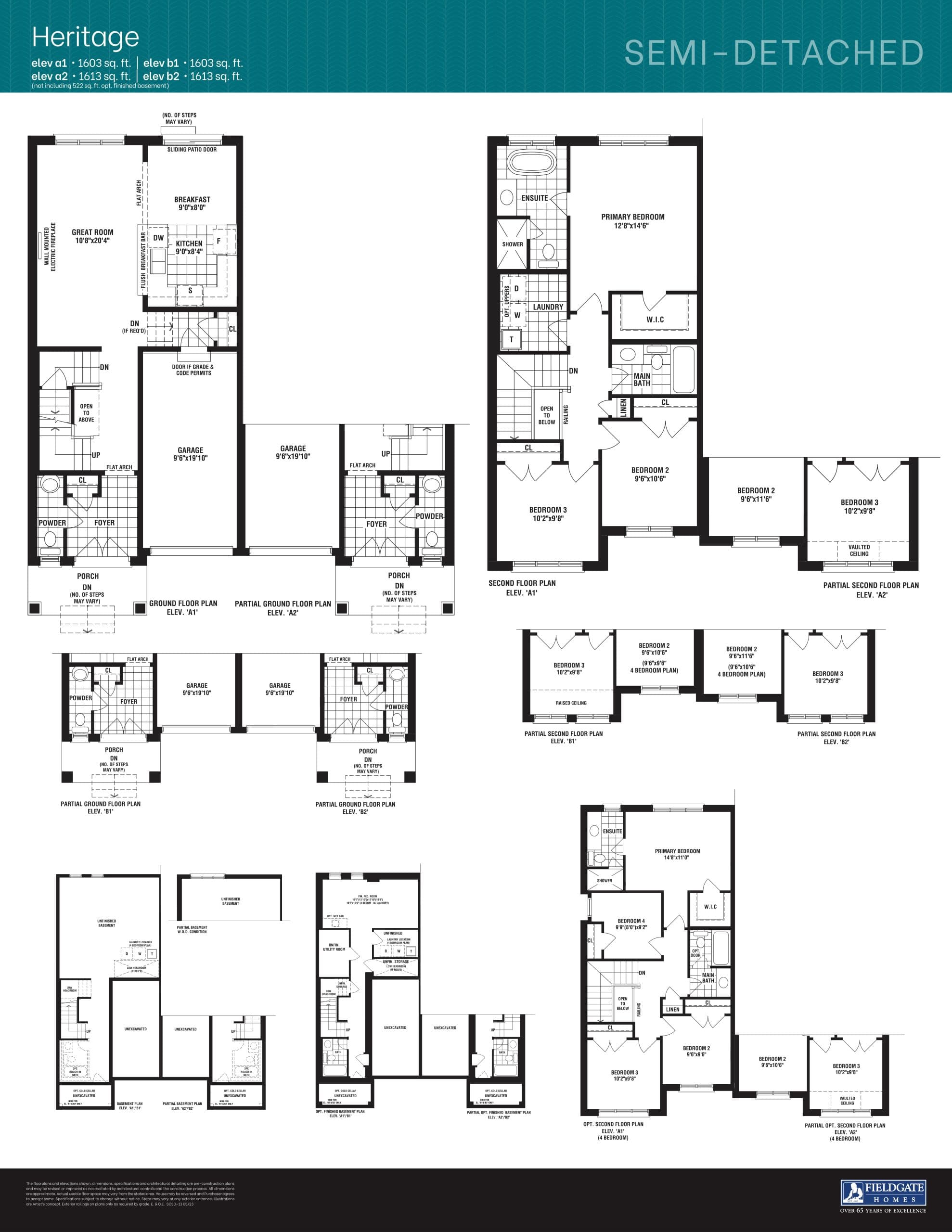 Heritage Floor Plan at Seaton Homes - 1613 sq.ft
