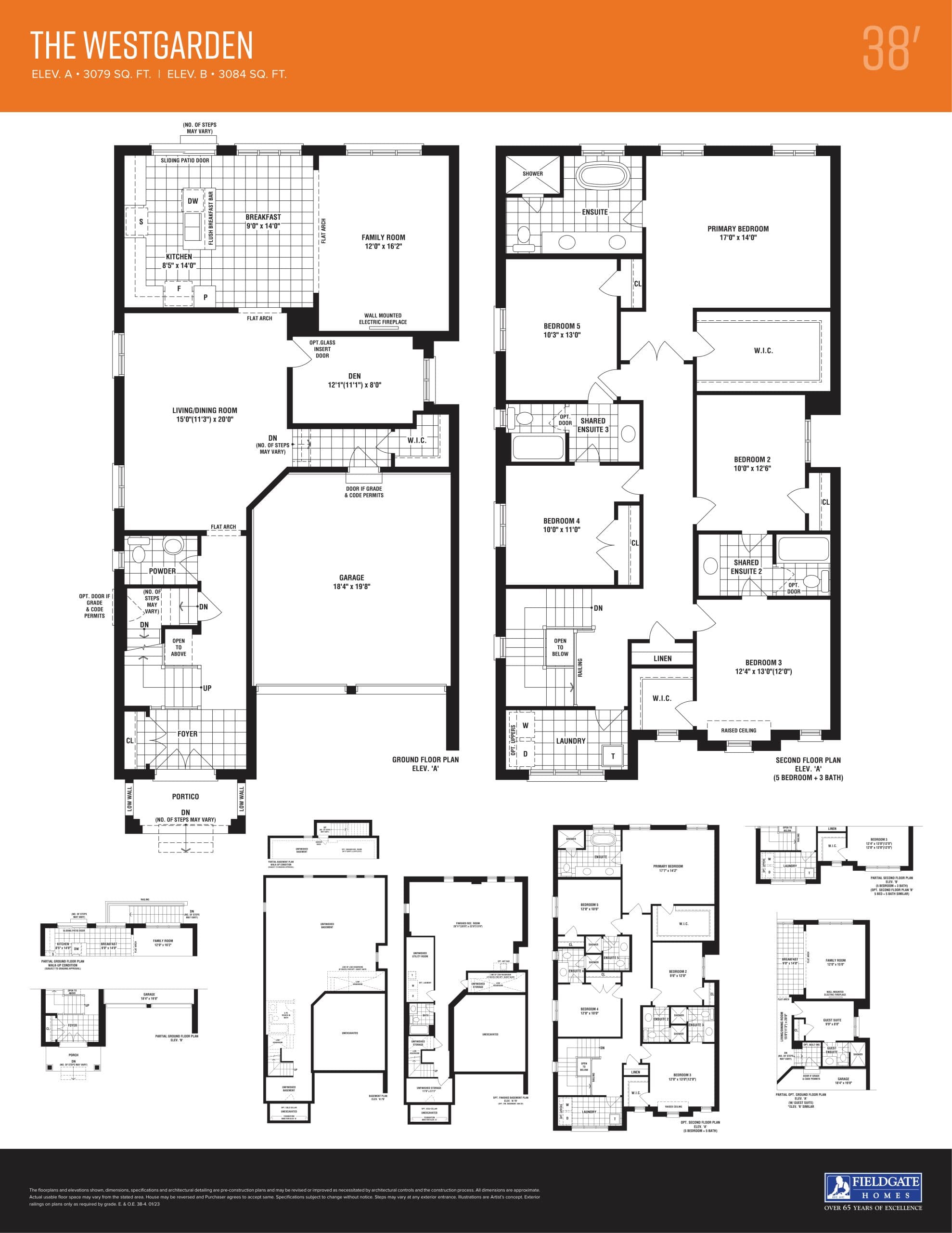 The Westgarden Floor Plan at The Crescents Towns - 3079 sq.ft