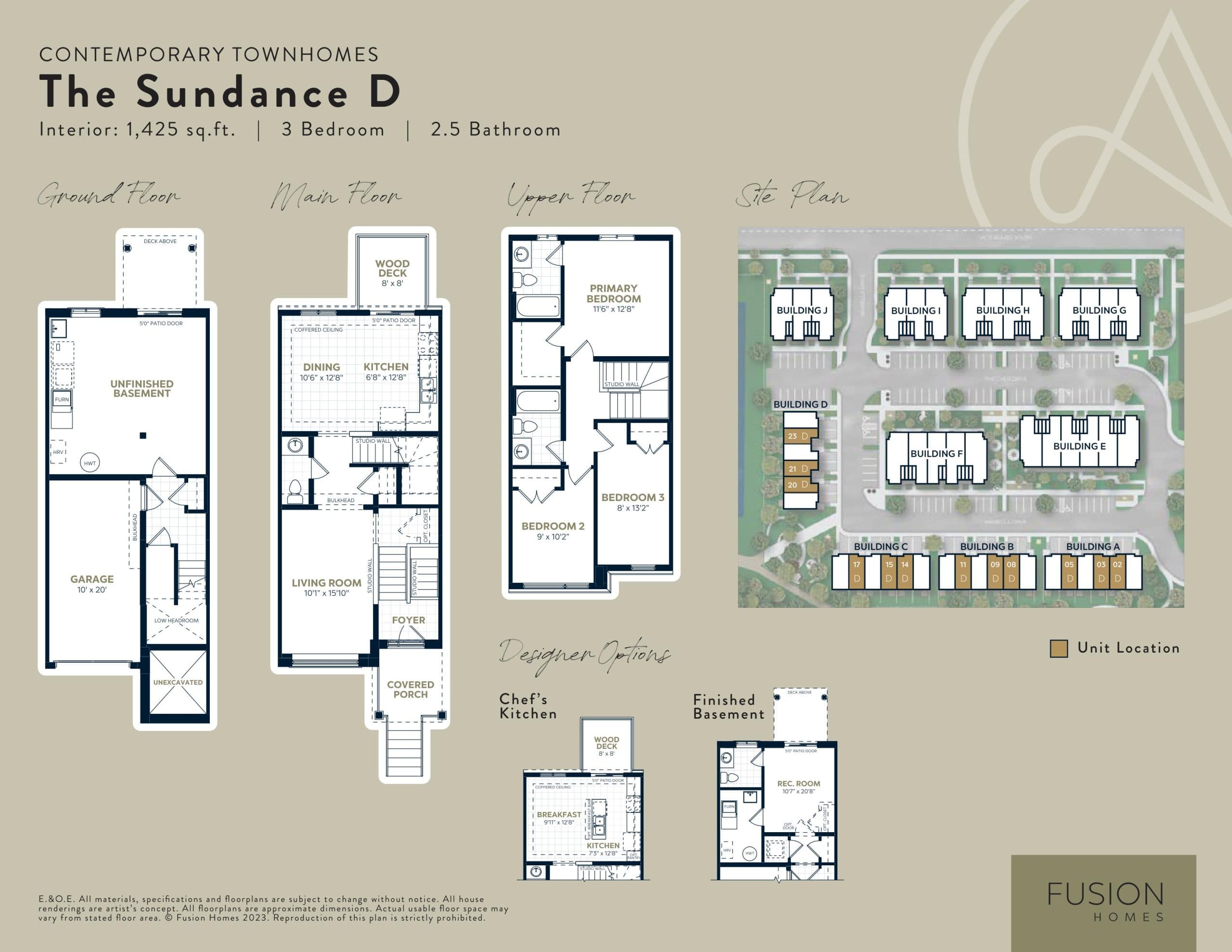 The Sundance D Floor Plan at Alister at Solterra Towns - 1425 sq.ft