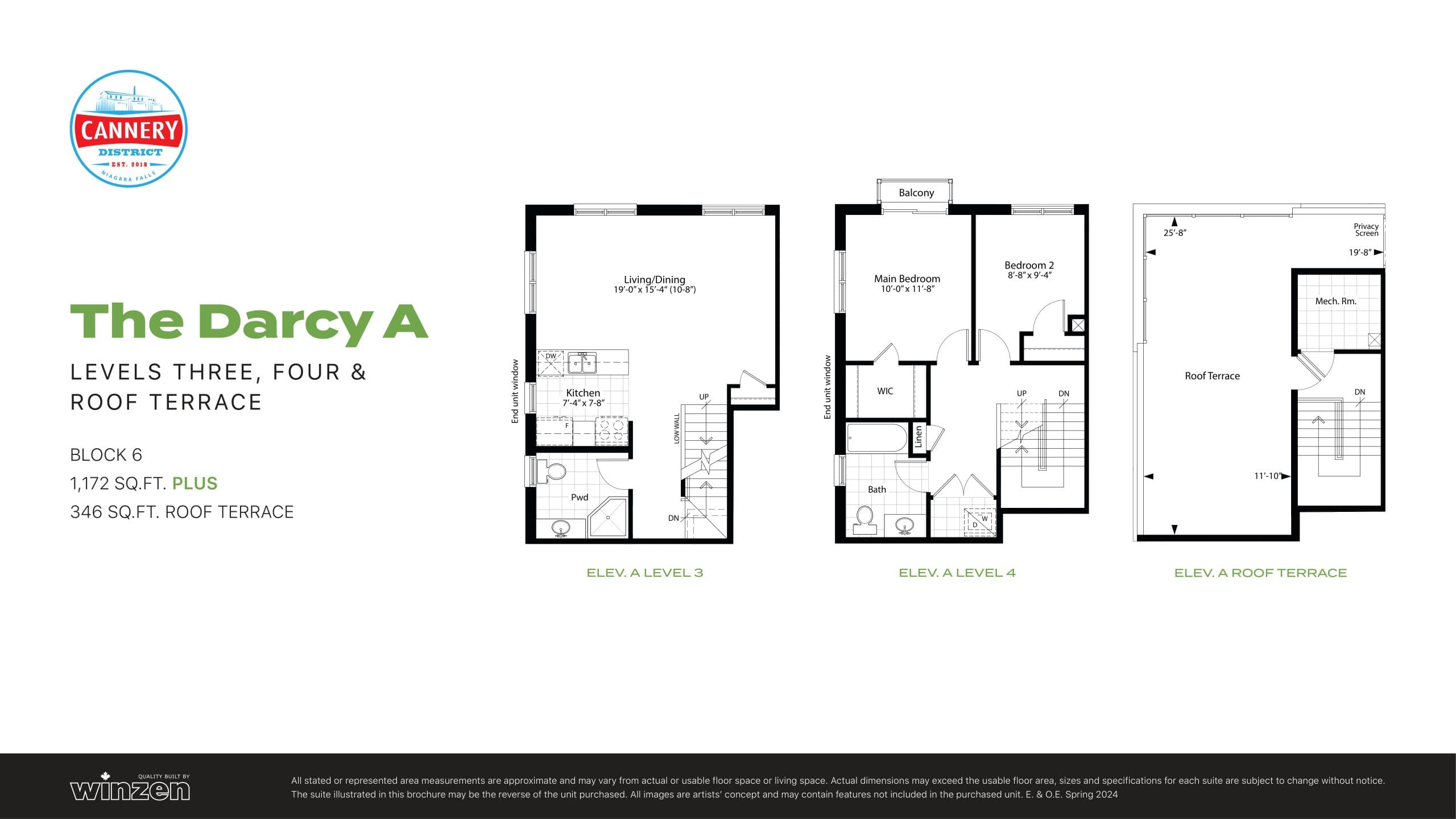 The Darcy A (Block 6) Floor Plan at Cannery District Towns - 1172 sq.ft