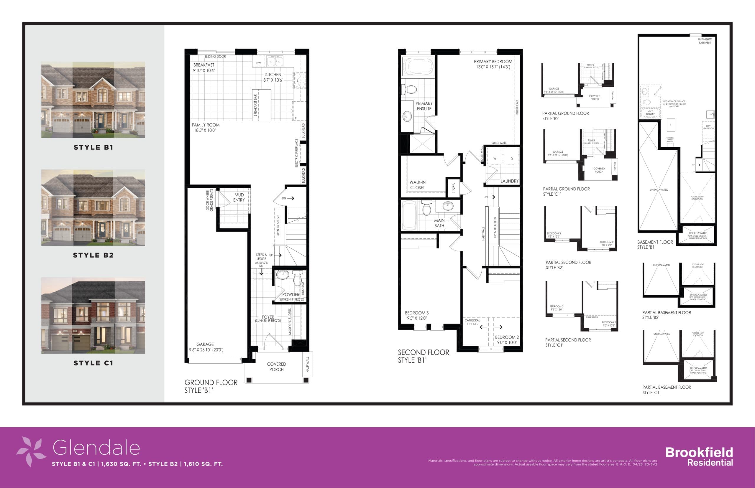 Glendale Floor Plan at New Seaton by Brookfield - 1630 sq.ft