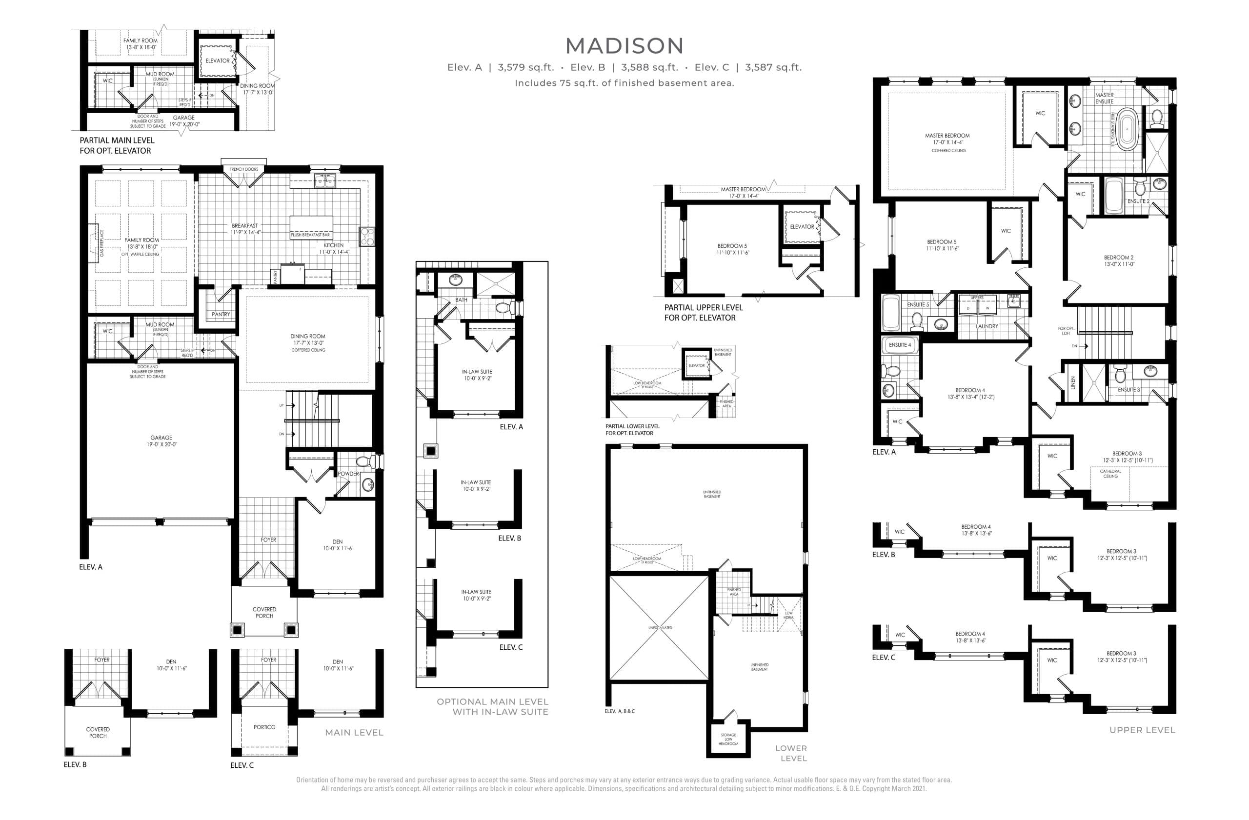 Madison Floor Plan at OakRidge Meadows by Regal Crest Homes - 3588 sq.ft