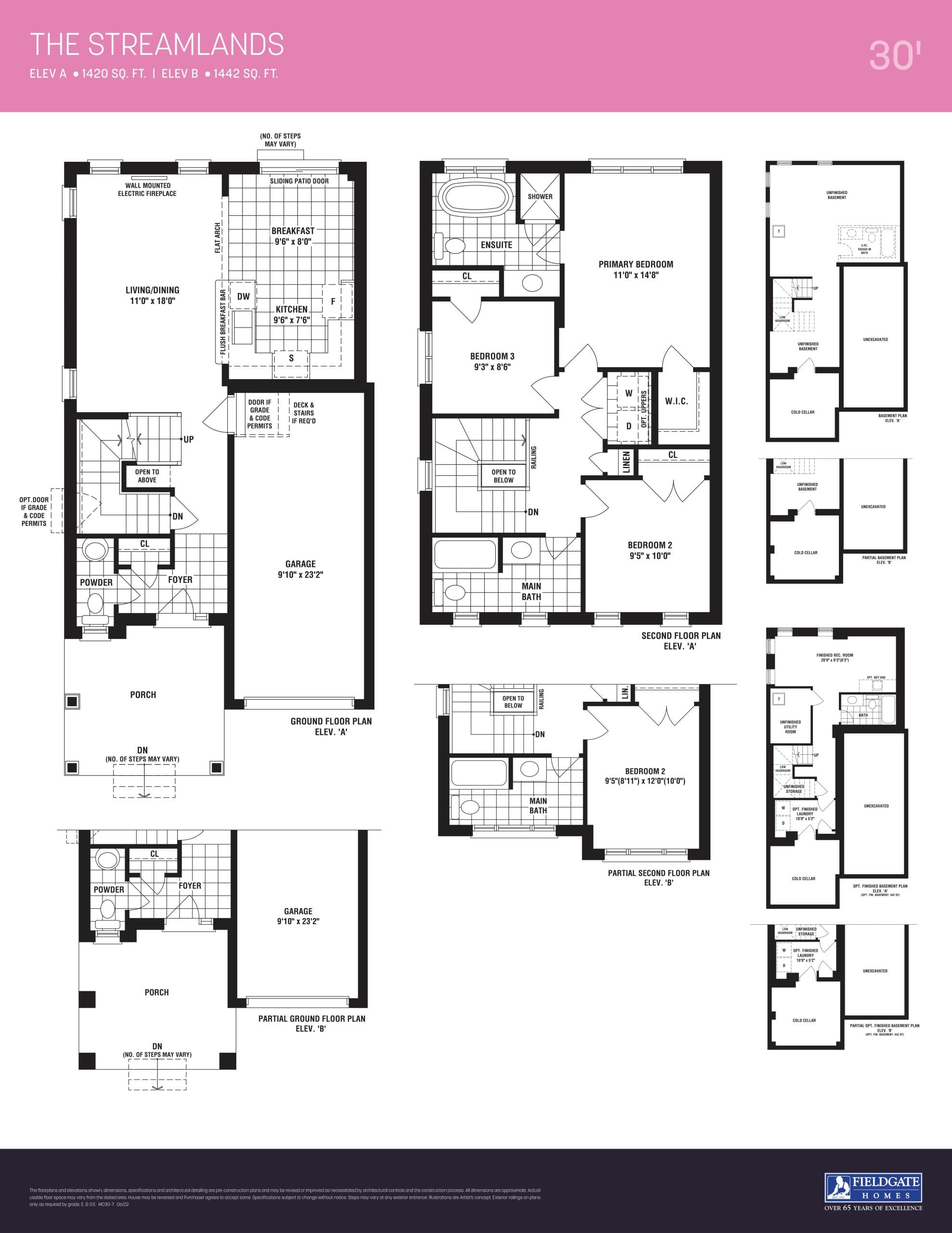 The Streamlands Floor Plan at The Valleylands of Sixteen Mile Creek - 1442 sq.ft