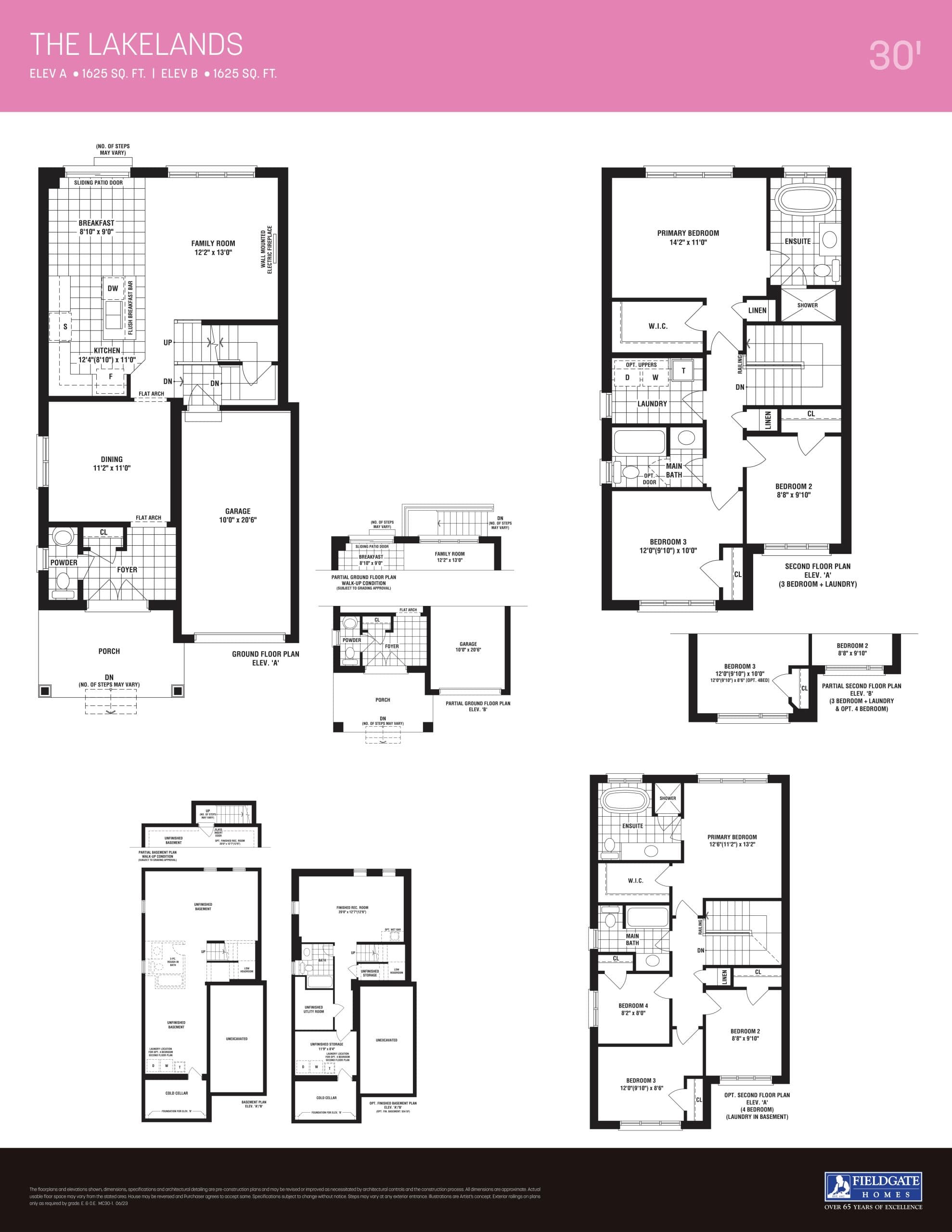 The Lakelands Floor Plan at The Valleylands of Sixteen Mile Creek - 1625 sq.ft