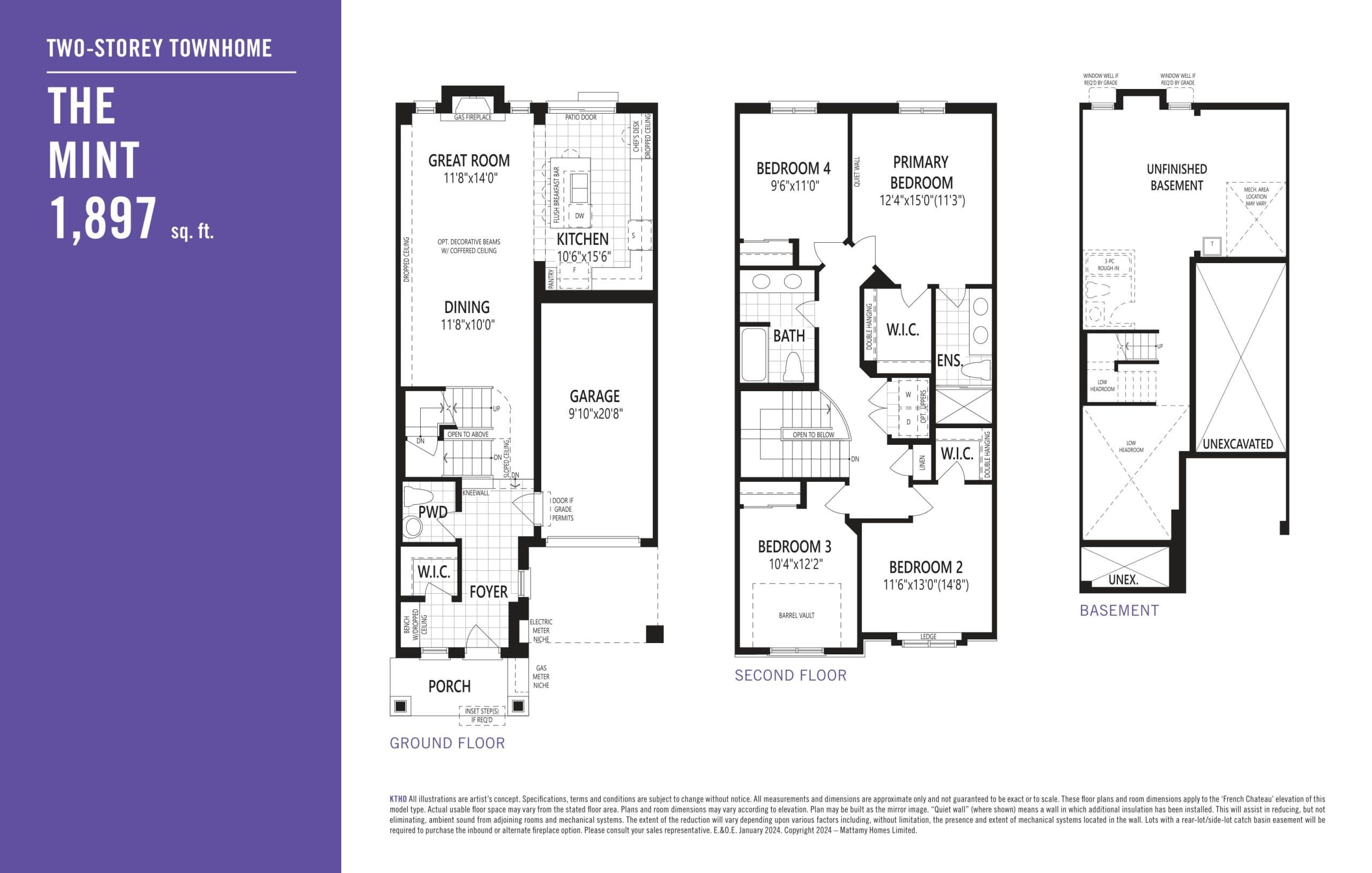 The Mint Floor Plan at Hawthorne East Village Phase 7 - 1897 sq.ft