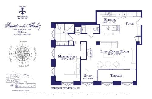 Sunsets on the Henley - Harbour Estates floor plan