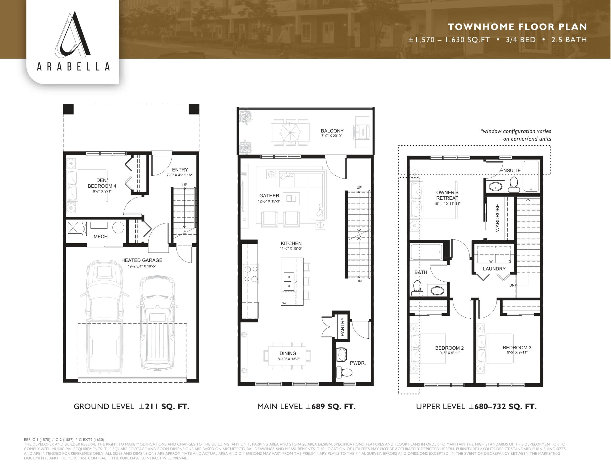 Townhome Floor Plan Floor Plan at Arabella Towns - 1570 sq.ft
