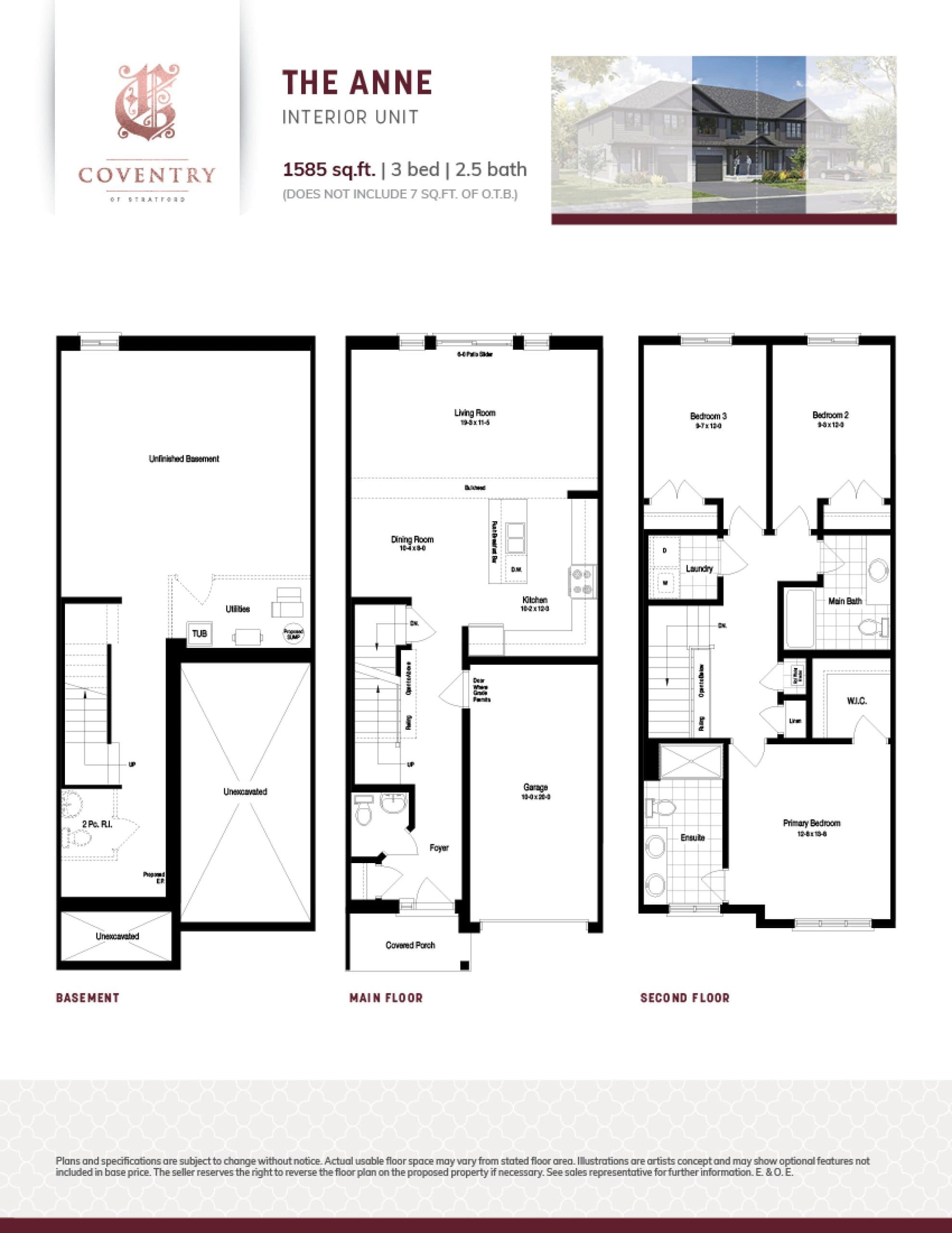 The Anne (Interior) Floor Plan at Coventry of Stratford by Forest Park Homes - 1585 sq.ft