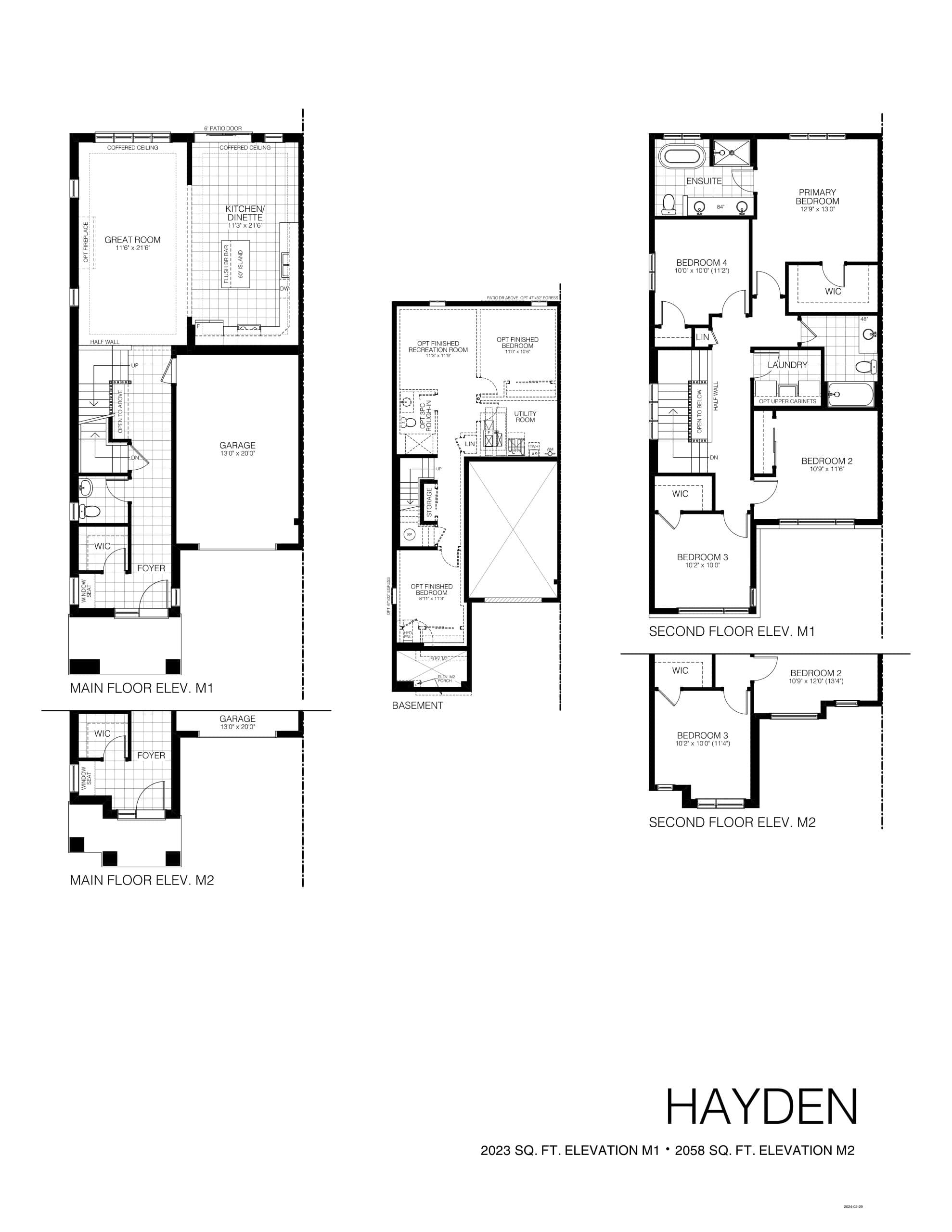 Hayden Floor Plan at Harvest Oak Towns - 2023 sq.ft