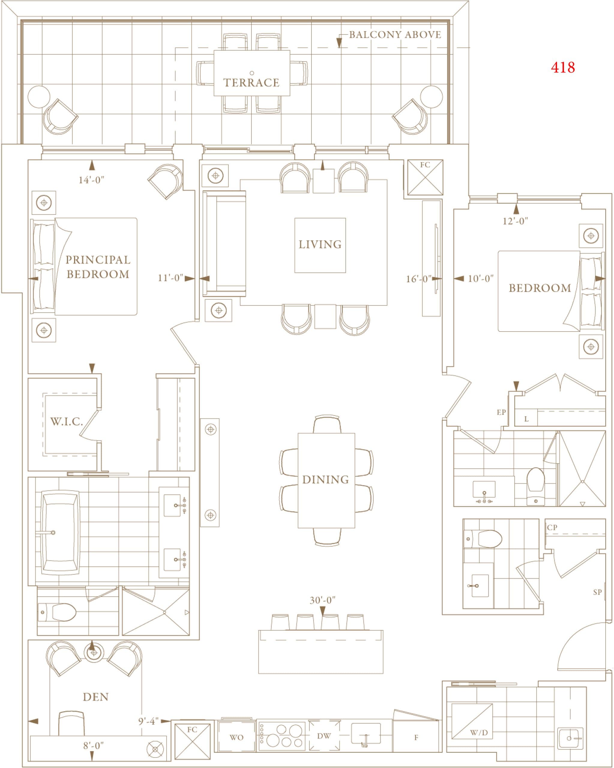 418 Floor Plan at Royal Bayview Condos - 2121 sq.ft