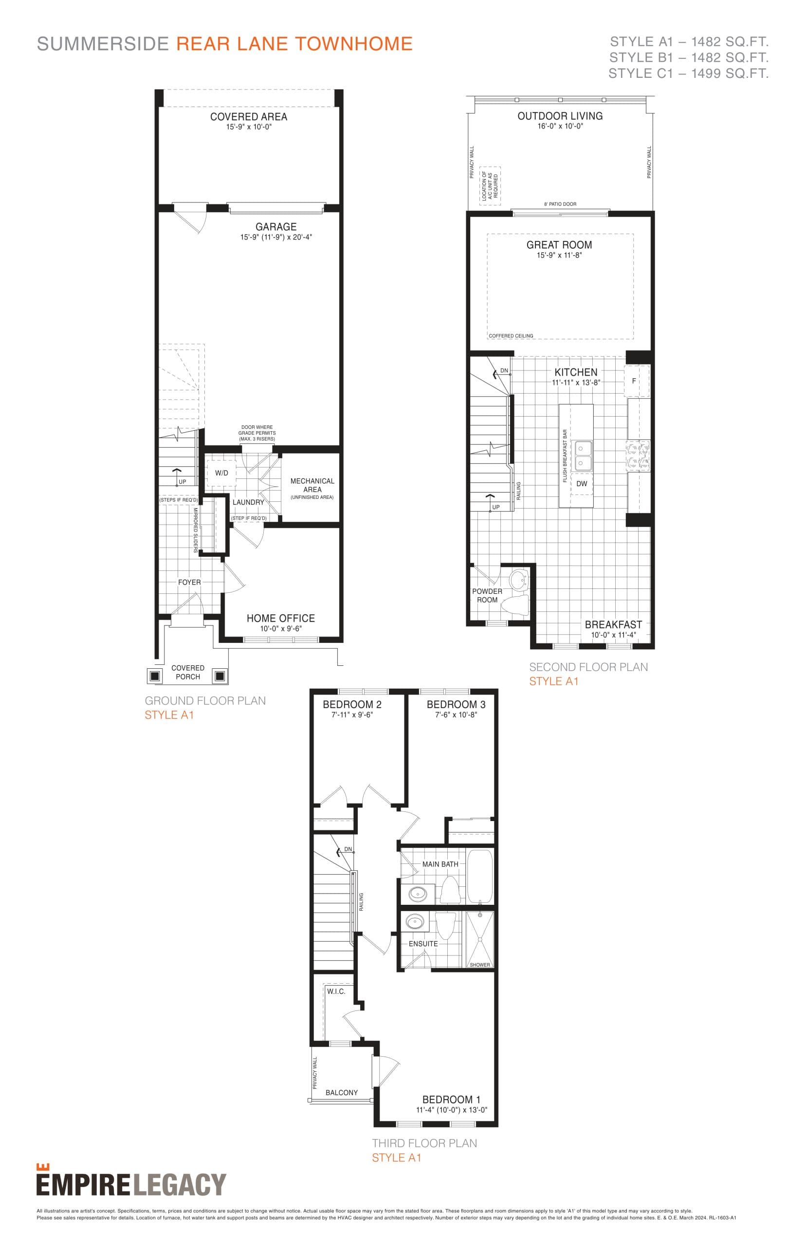 Summerside Floor Plan at Empire Legacy Condos Phase 5 - 1499 sq.ft