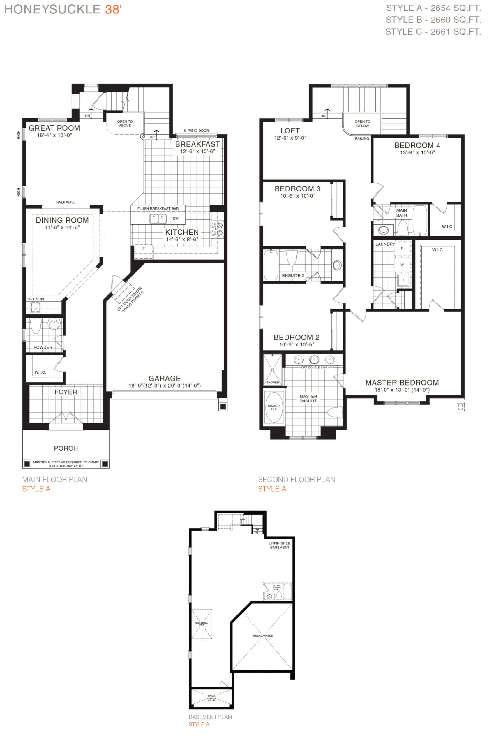 Honeysuckle 38' Floor Plan at Empire Legacy Condos Phase 4 - 2661 sq.ft