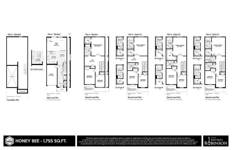 Honey Bee Floor Plan at The Hive Towns - 1755 sq.ft