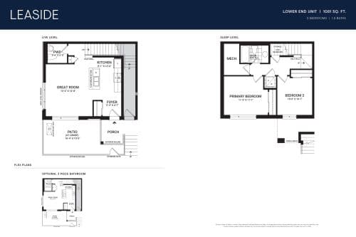 Leaside Lower End Unit floor plan