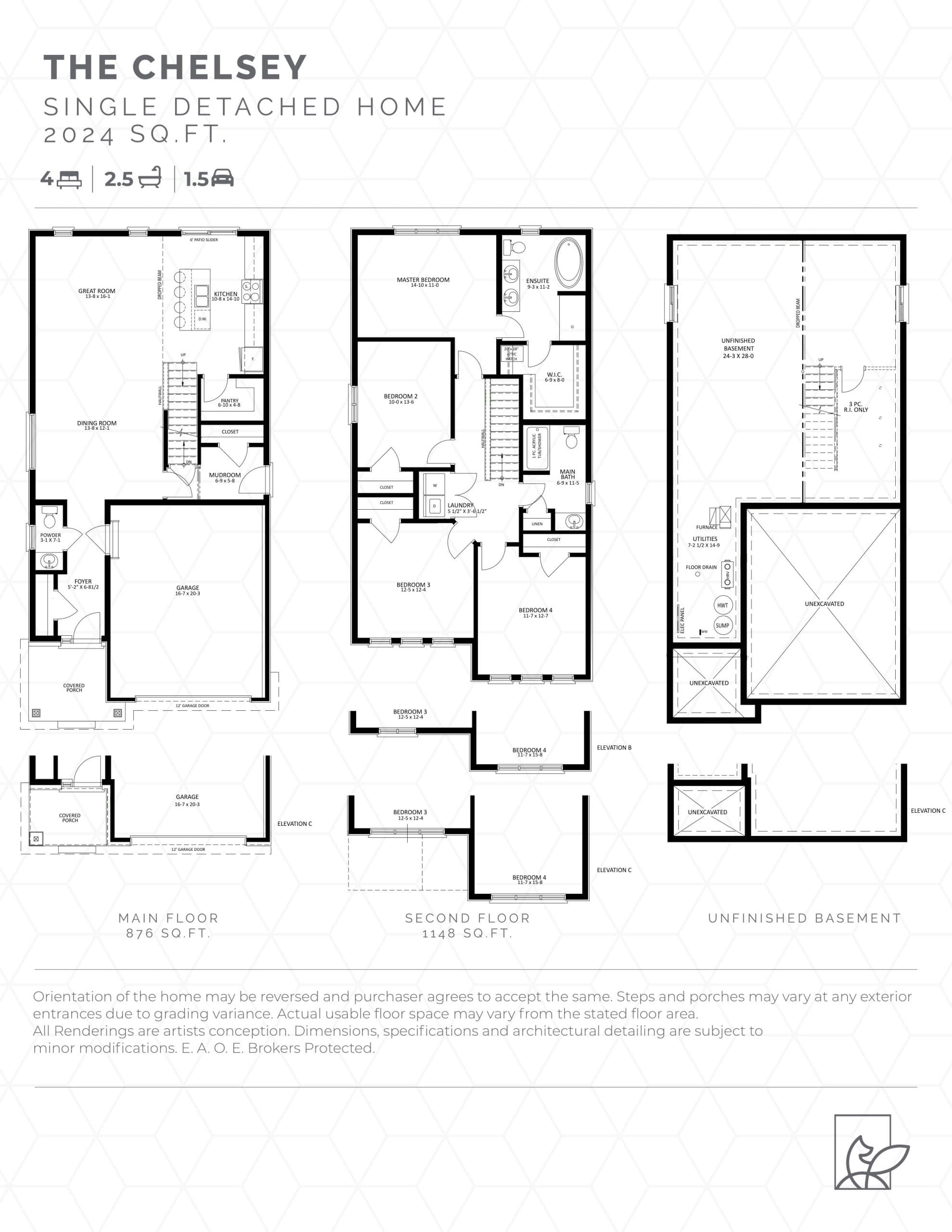 The Chelsey Floor Plan at Gates of Hyde Park - 2024 sq.ft