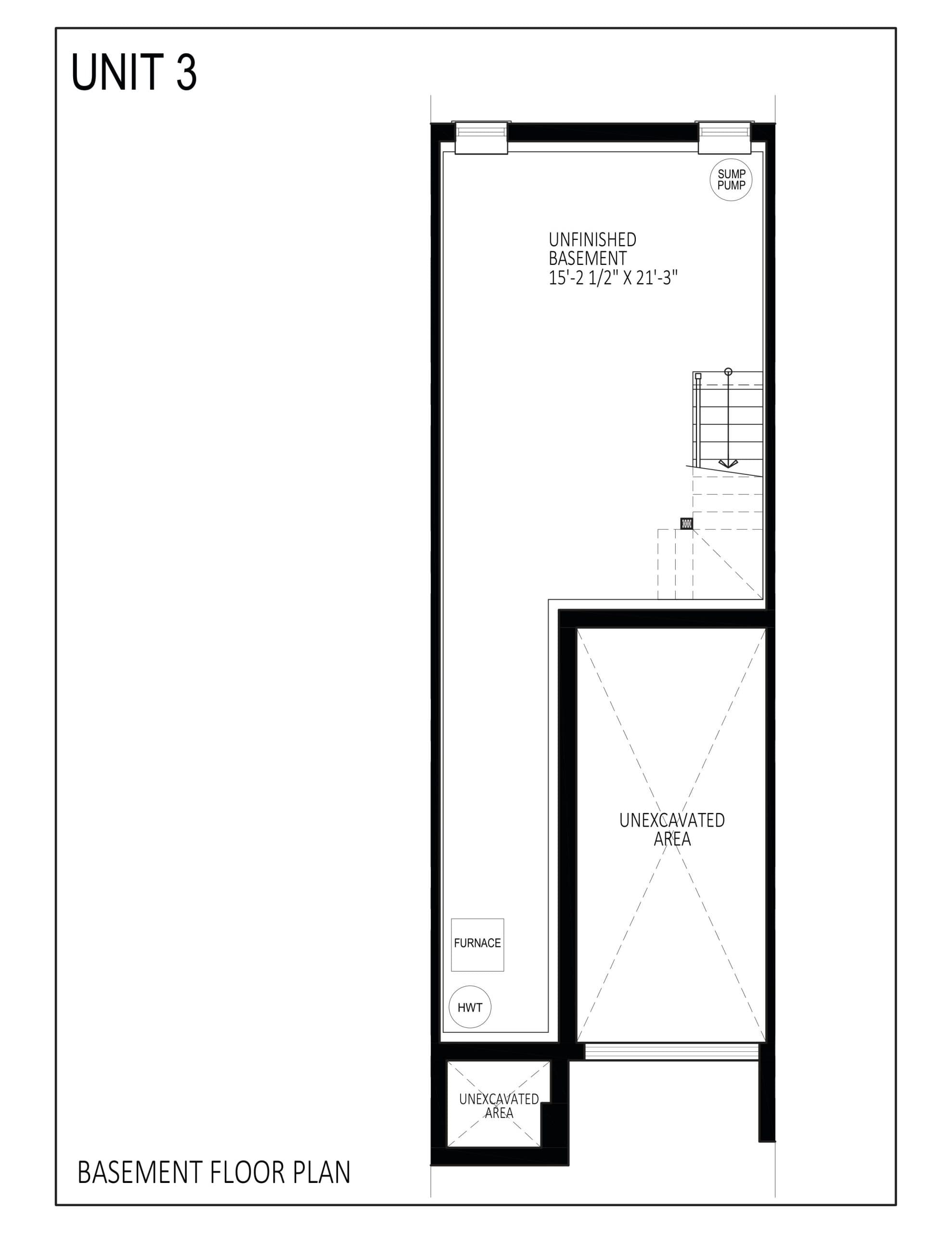 Unit 3 - Block 1 Floor Plan at Harmony Crossing Towns - 2118 sq.ft