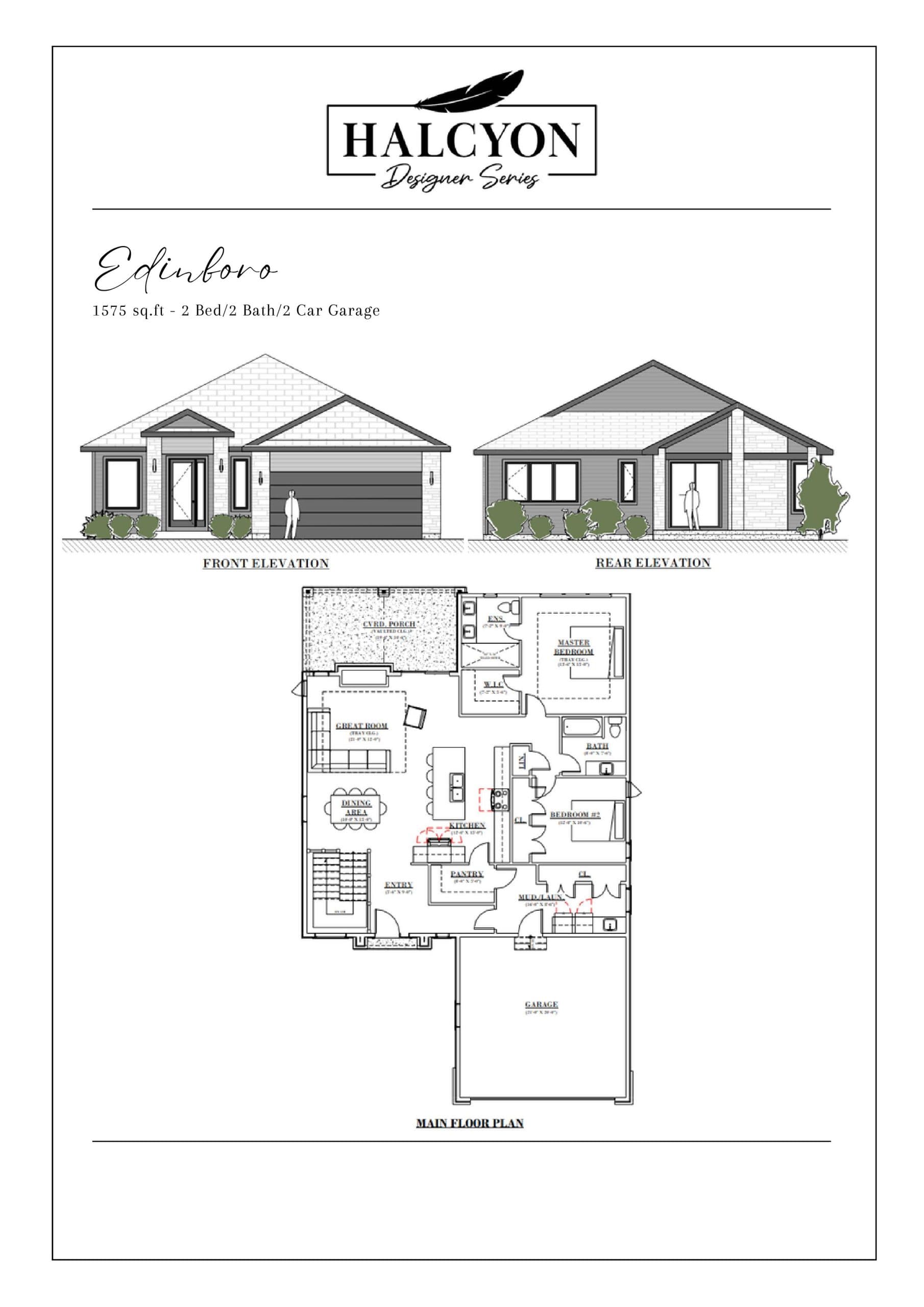 Edinboro (Designer Series) Floor Plan at The Heathwoods at Lambeth - 1575 sq.ft