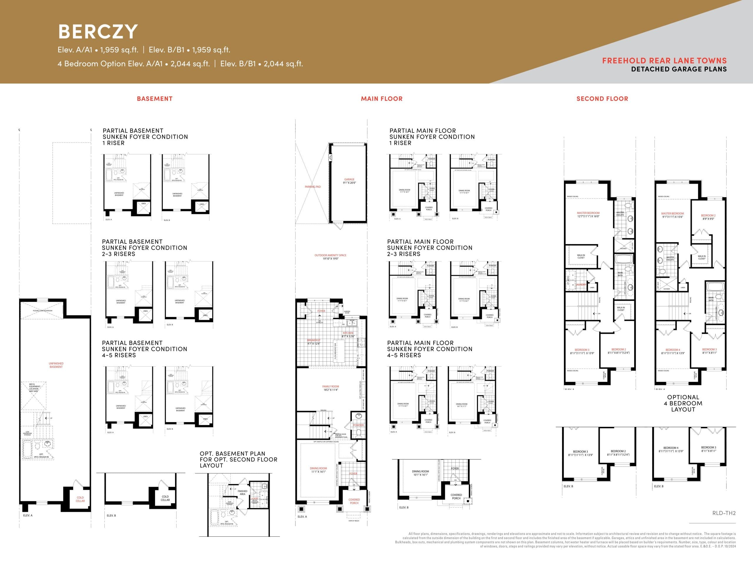 Berczy Floor Plan at South Cornell by Lindvest - 1959 sq.ft
