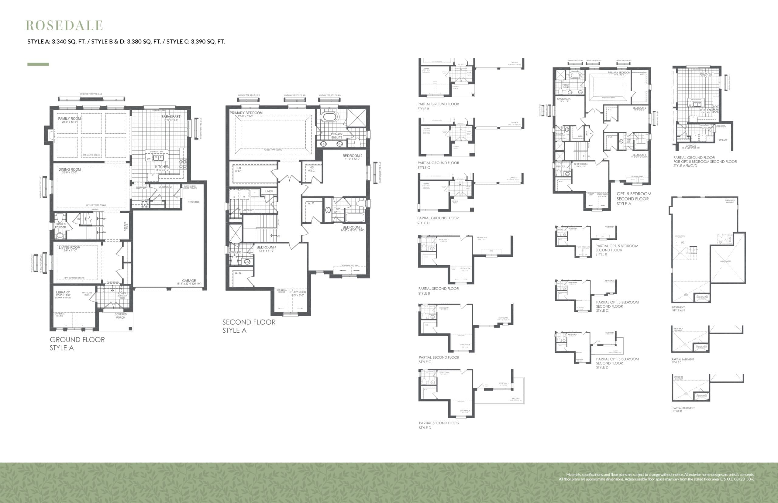 Rosedale Floor Plan at Heartland by Brookfield Residential - 3340 sq.ft