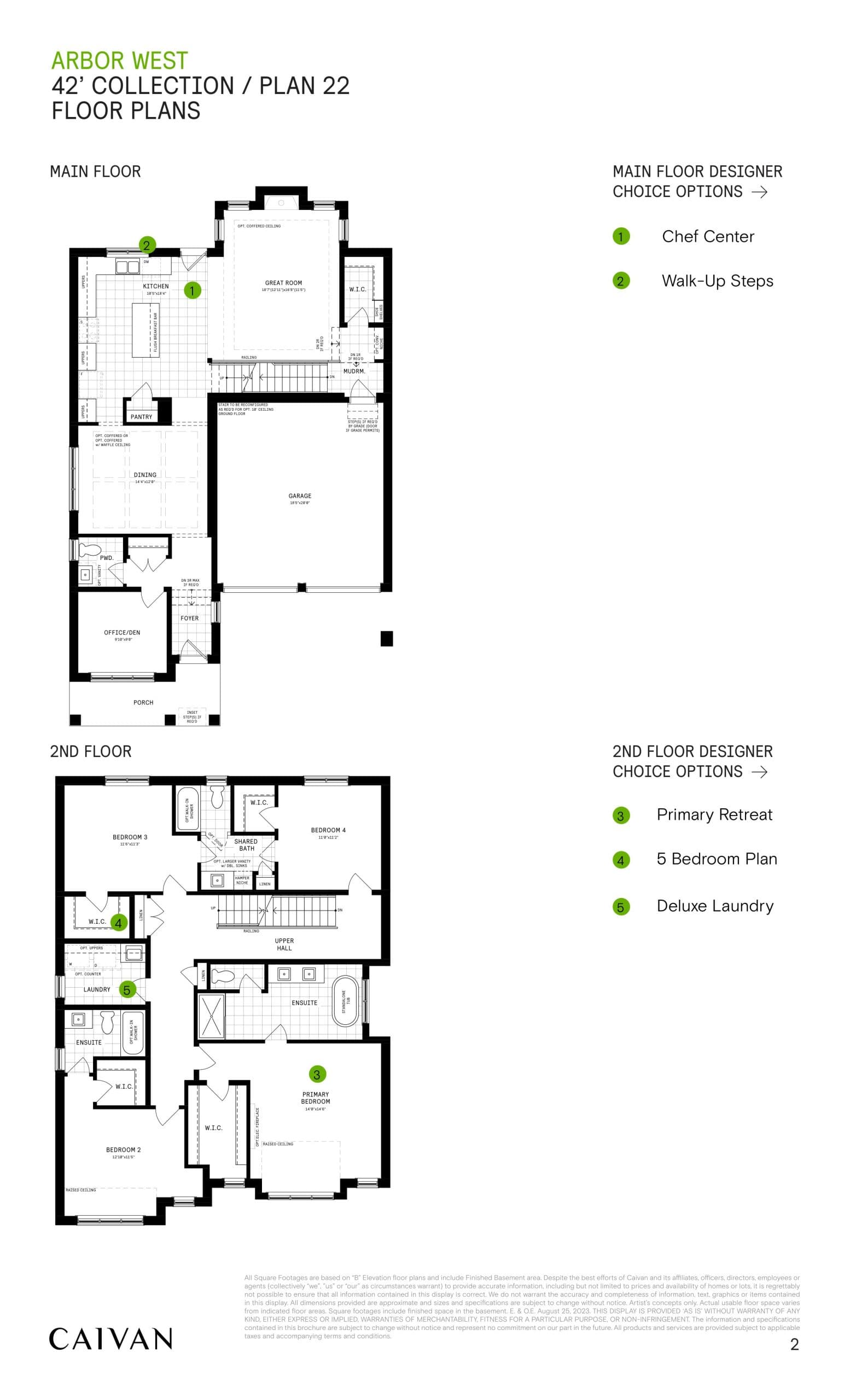 Plan 22 - 42' Collection Floor Plan at Arbor West Towns - 4186 sq.ft