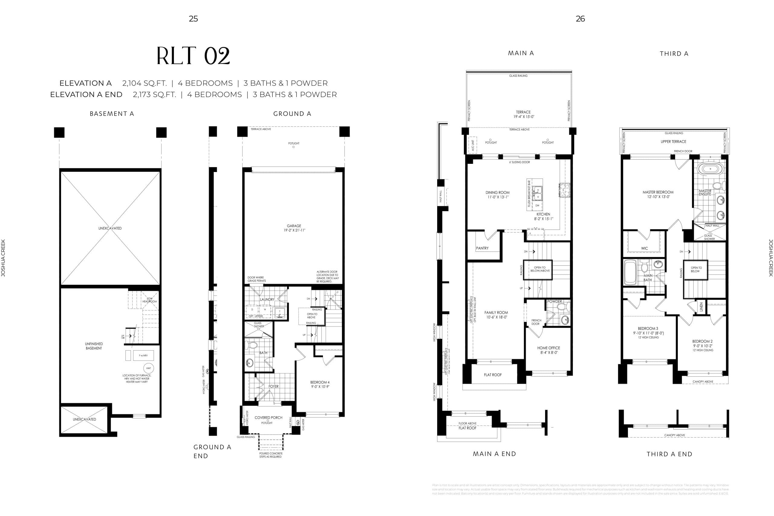 RLT 02 Floor Plan at Joshua Creek Montage - Townhomes by Primont Homes - 2104 sq.ft