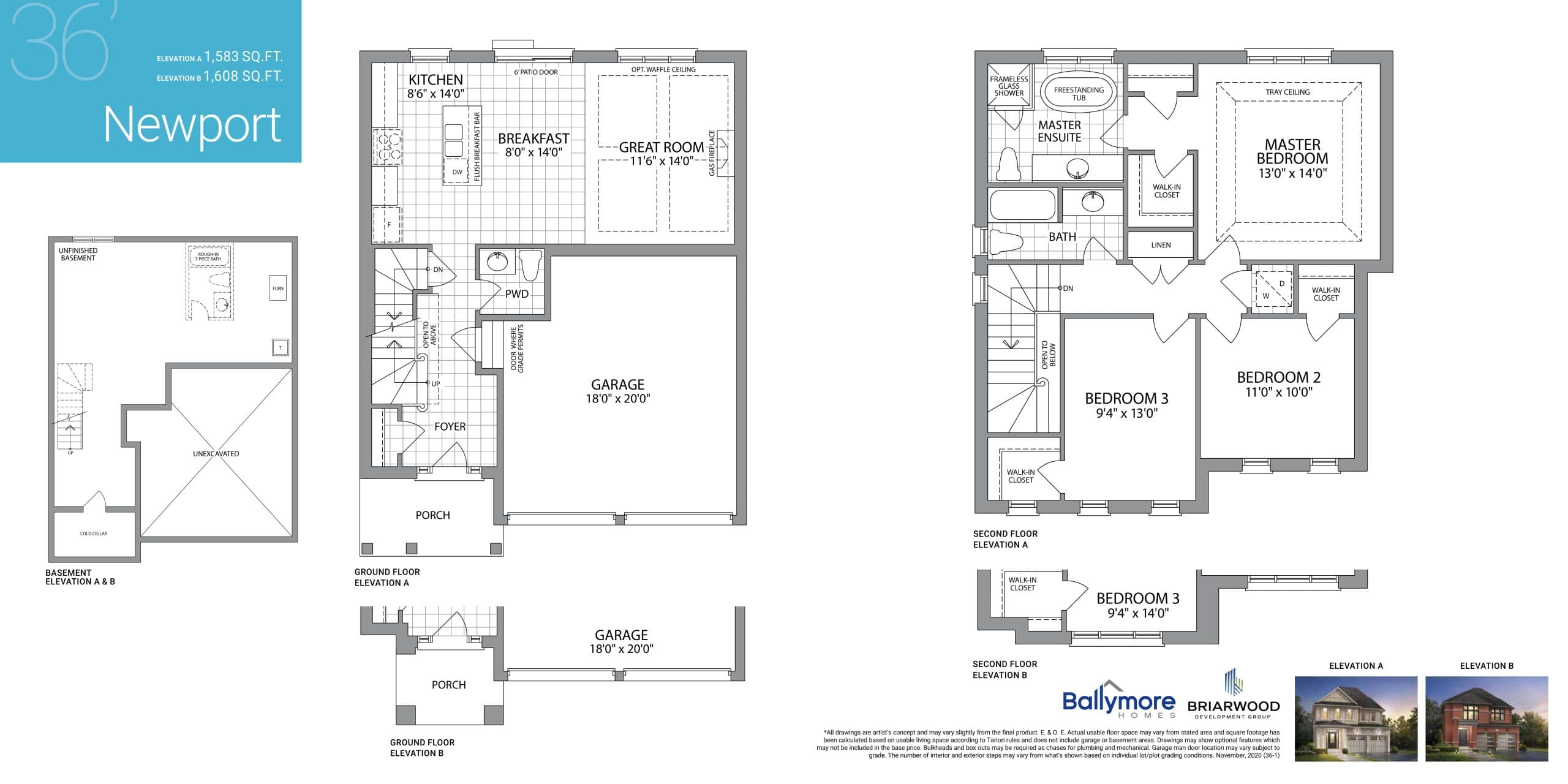 Newport Floor Plan at Trilogy Homes - 1608 sq.ft
