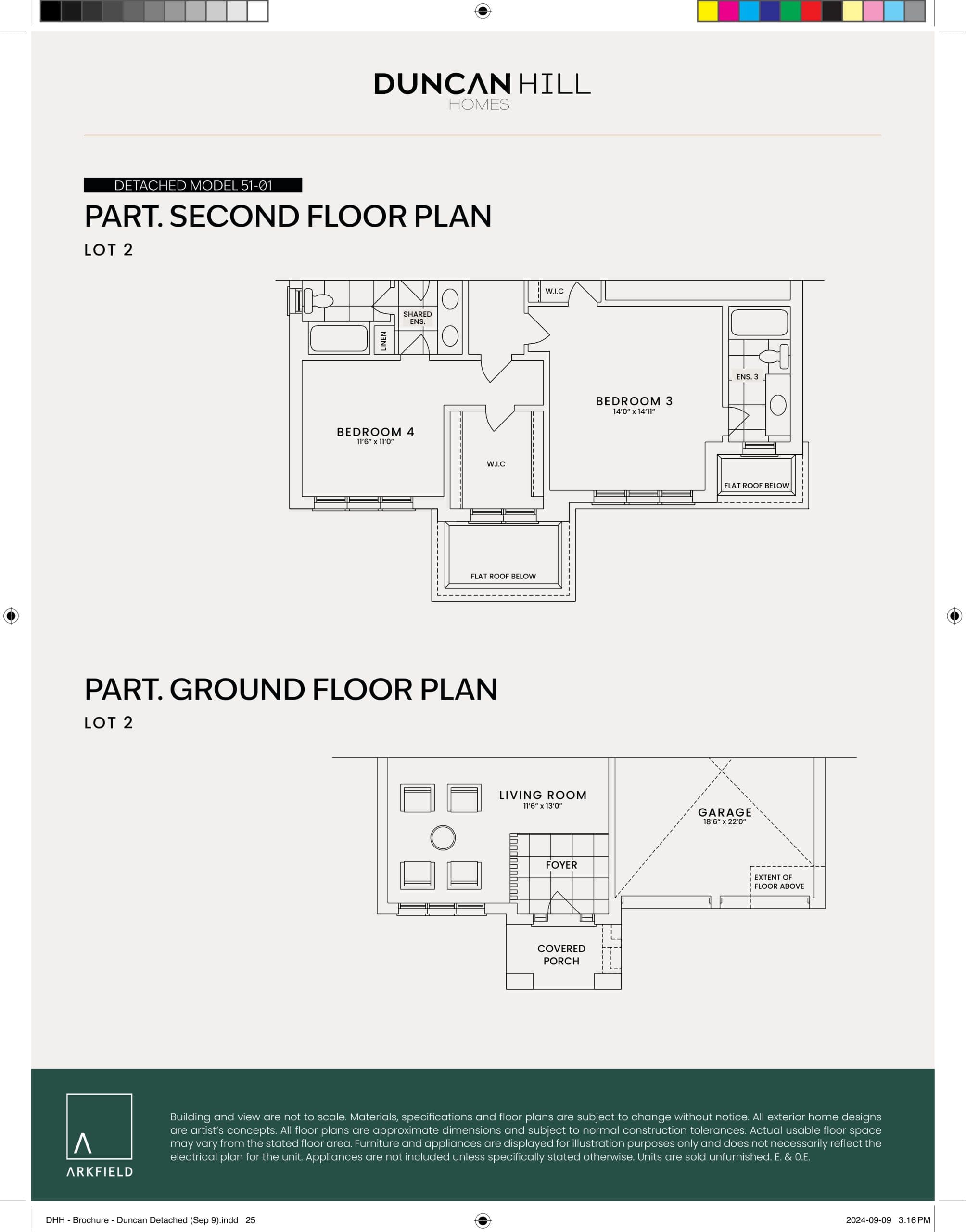 Model 51-01 (Lot 2 Partial Floor Plans) Floor Plan at Duncan Hill Homes - 4586 sq.ft